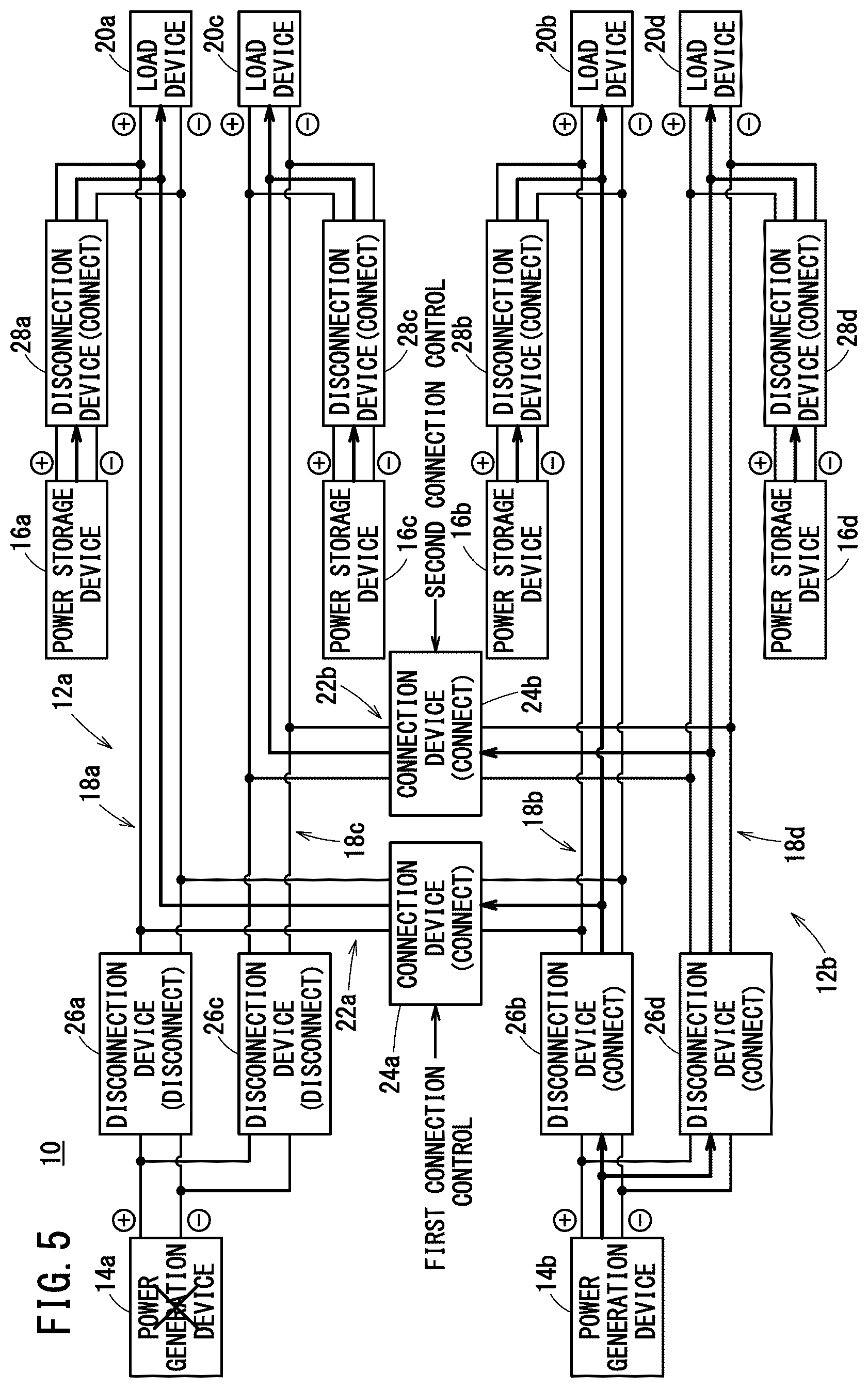 Patent US12612174 Figure 5 – Power supply system, moving object, and control method of power supply system