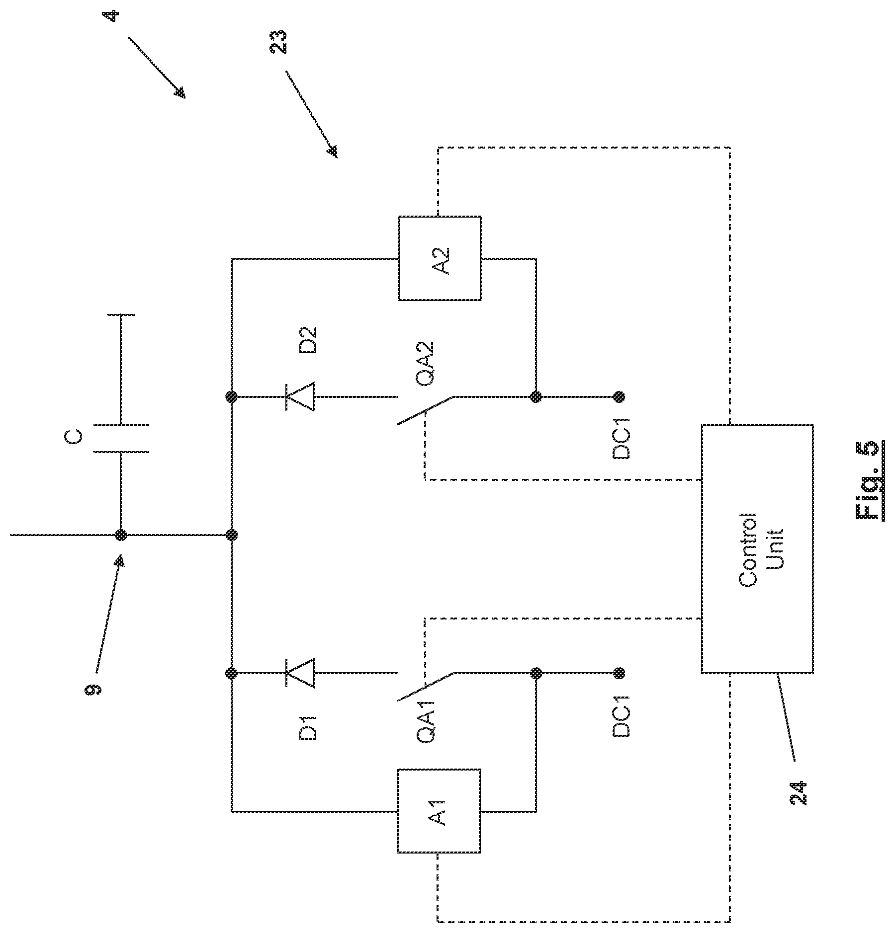 Patent US12612178 Figure 5 – System for ground power supply