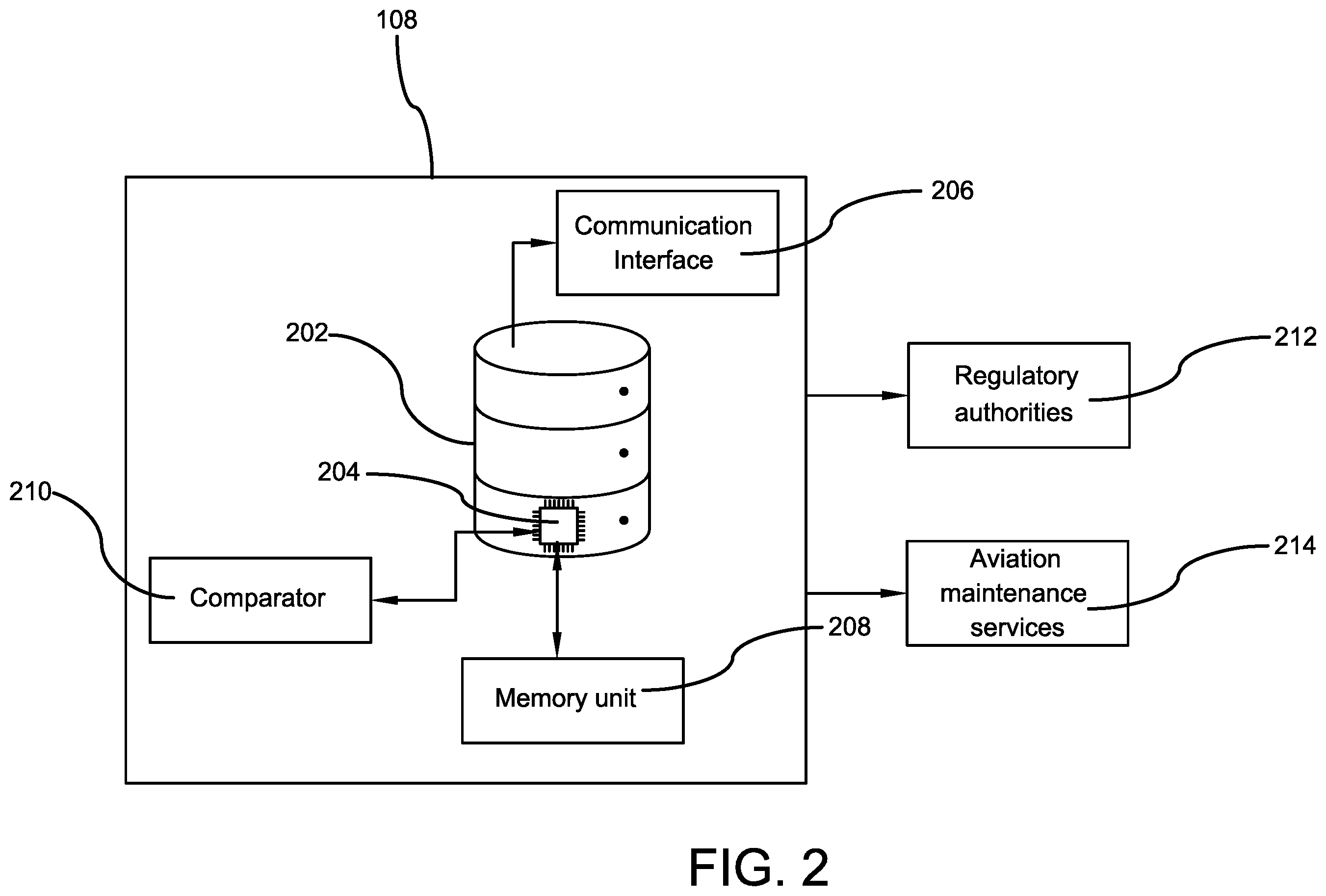 Patent US12612179 Figure 2 – Cloud-based server and aircraft black box information storage system