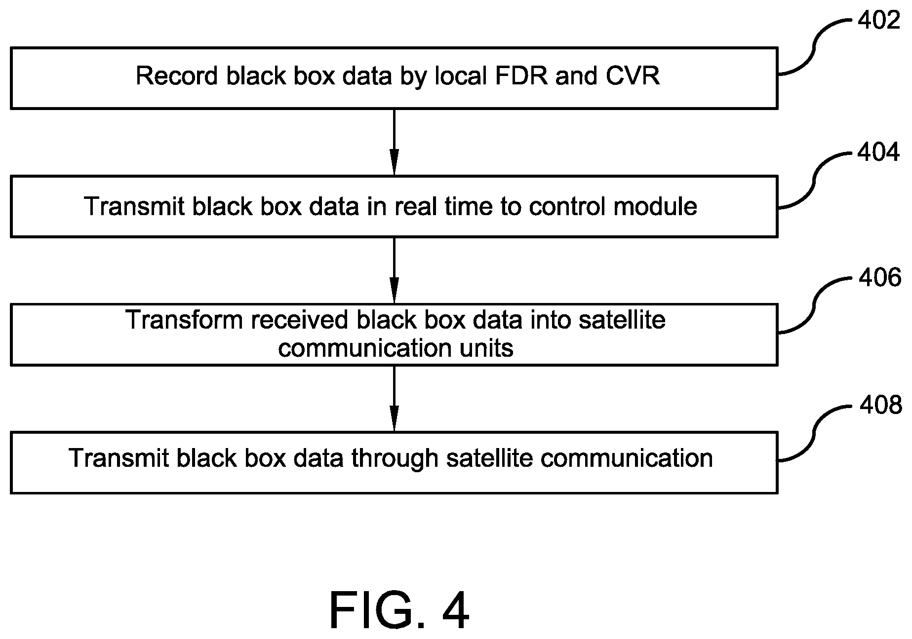 Patent US12612179 Figure 4 – Cloud-based server and aircraft black box information storage system