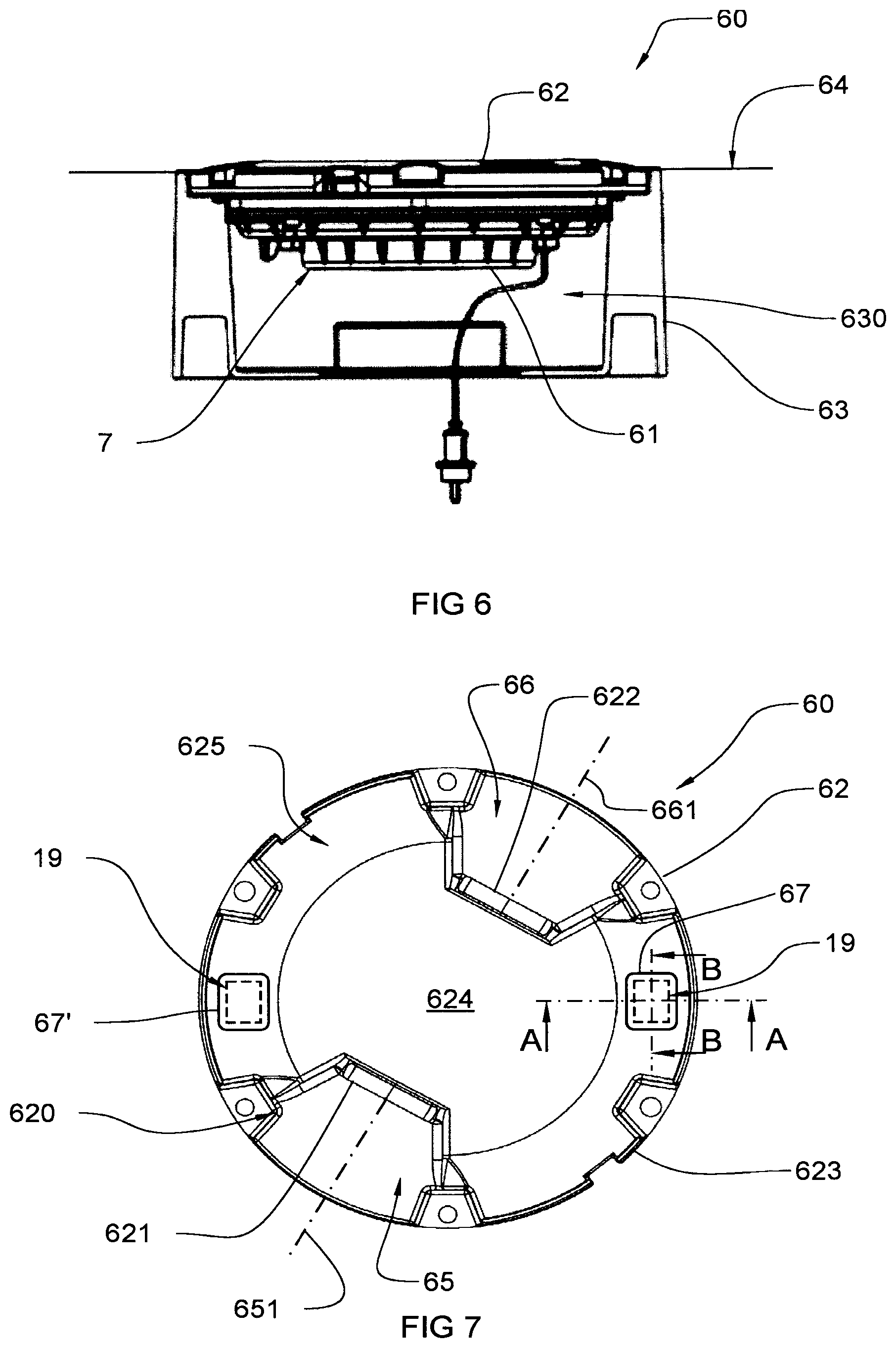 Patent US12612183 Figure 6 – Aeronautic ground light fixture with RF antenna