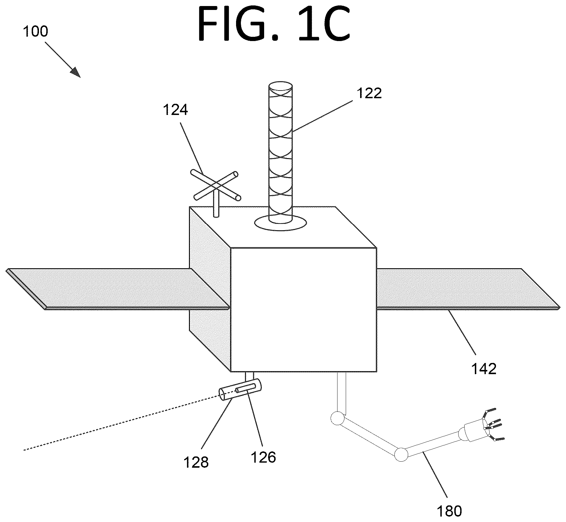 Patent US12612189 Figure 3 – Independently moving space vehicles configured to deploy and position a space structure