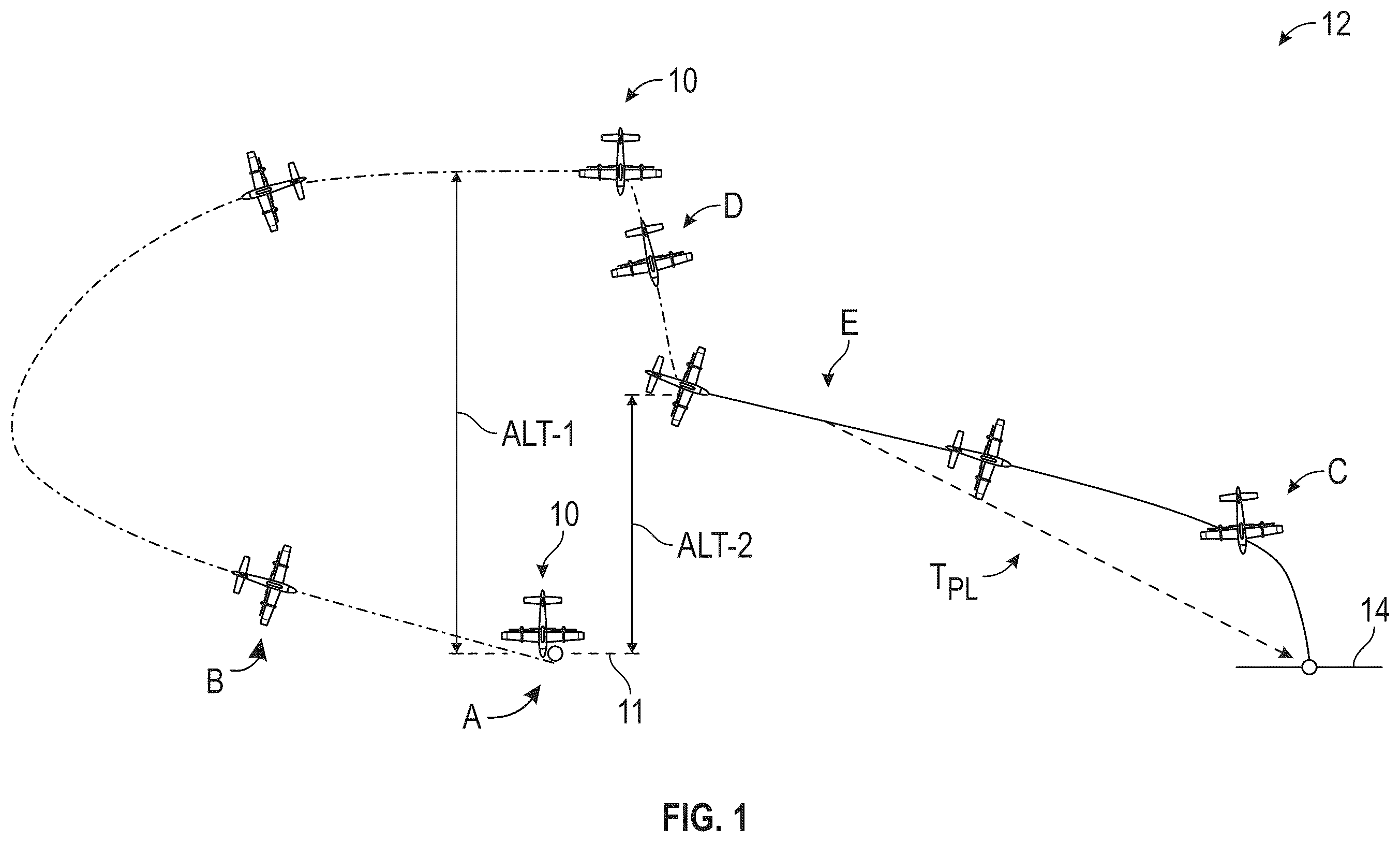 Patent US12612191 Figure 1 – VTOL aircraft capable of flying forward and backward