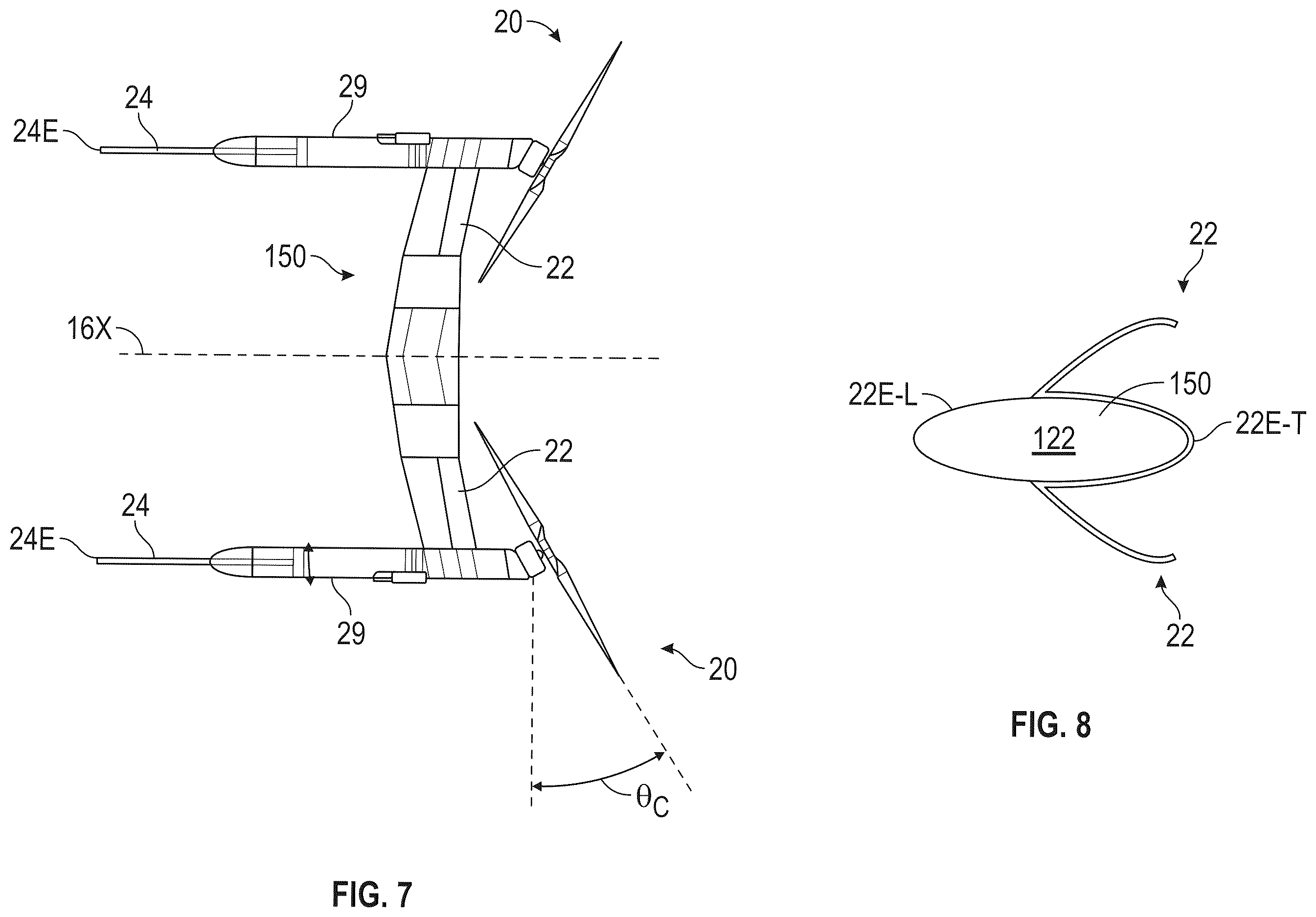 Patent US12612191 Figure 7 – VTOL aircraft capable of flying forward and backward