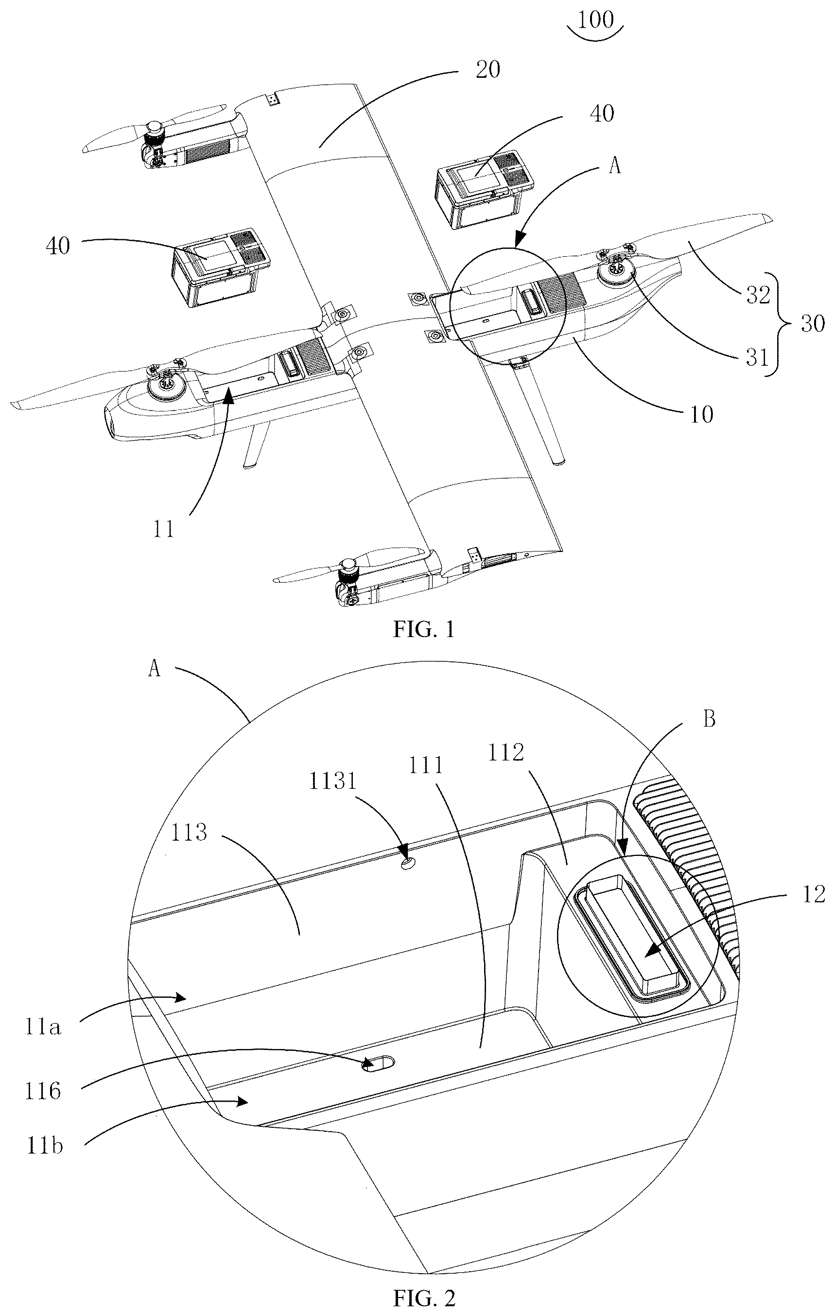 Patent US12612193 Figure 1 – Unmanned aerial vehicle