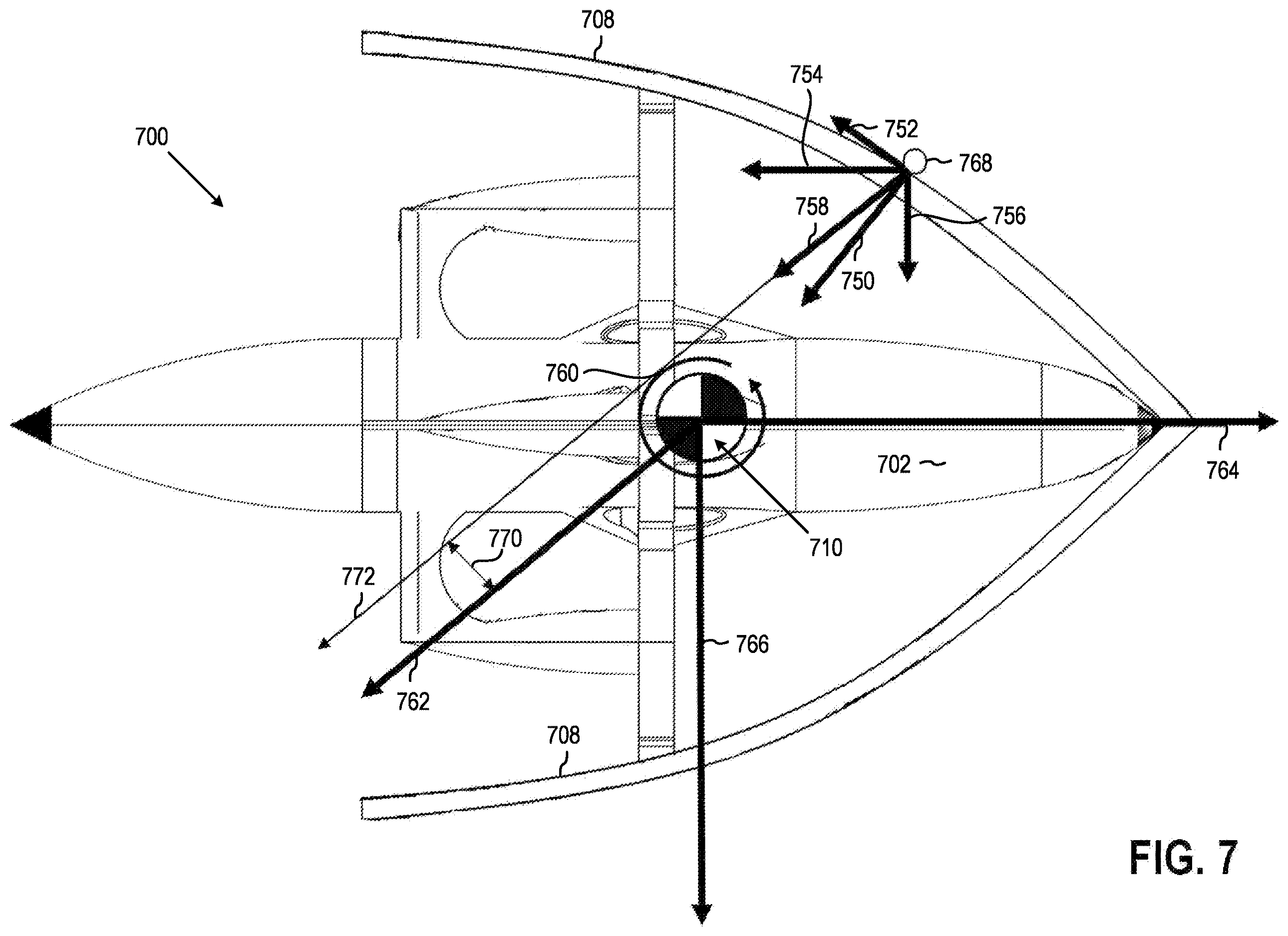Patent US12612196 Figure 7 – Aerial vehicles with protective members for absorbing shock load during wire strike