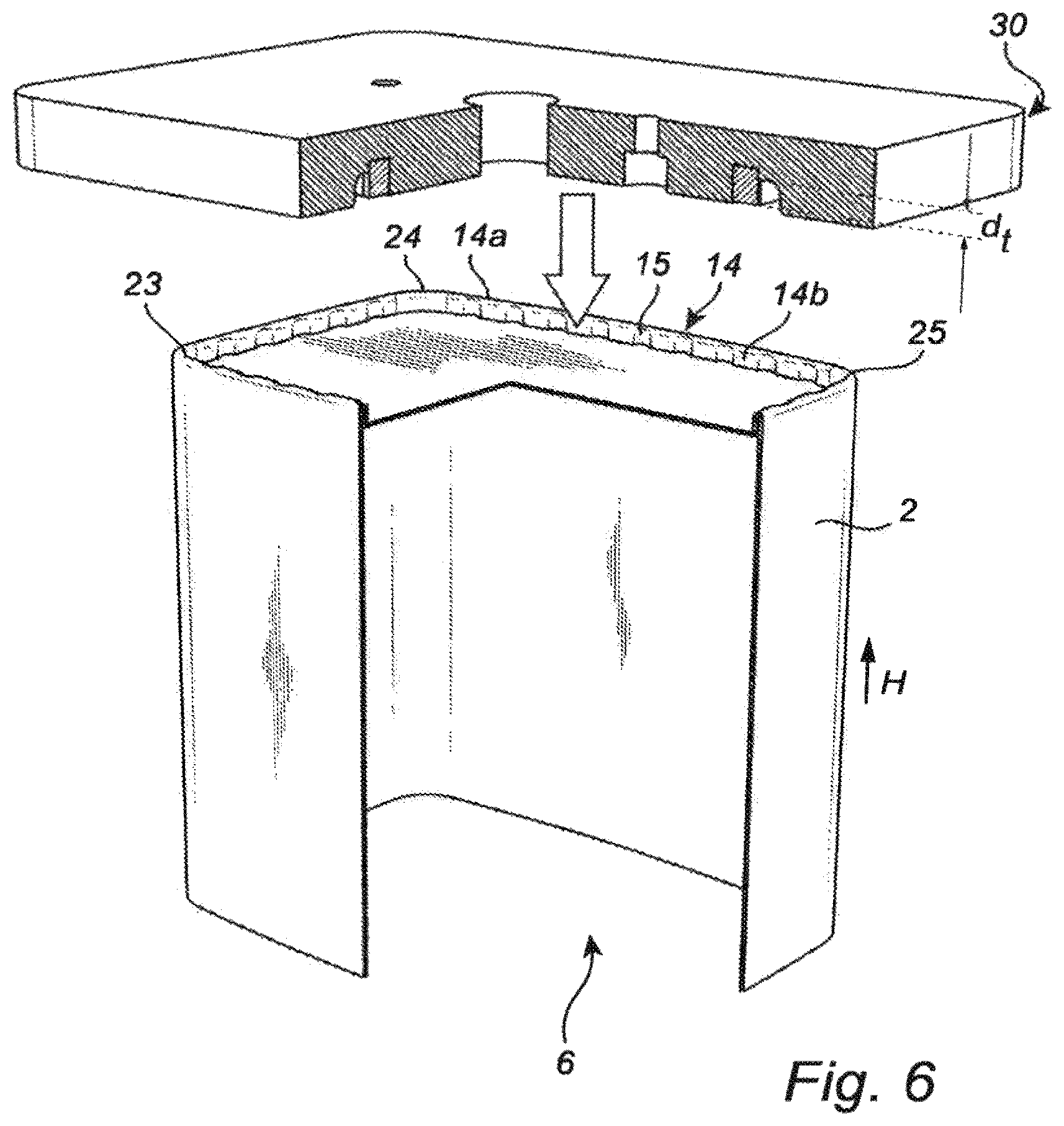 Patent US12612204 Figure 4 – Method of producing a packaging container, a packaging container and a curling tool