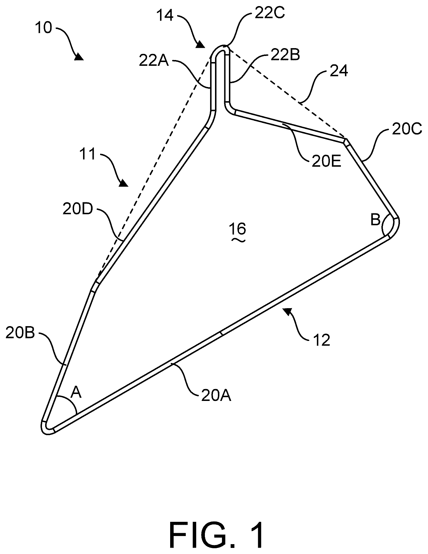 Patent US12612209 Figure 1 – Bag holder