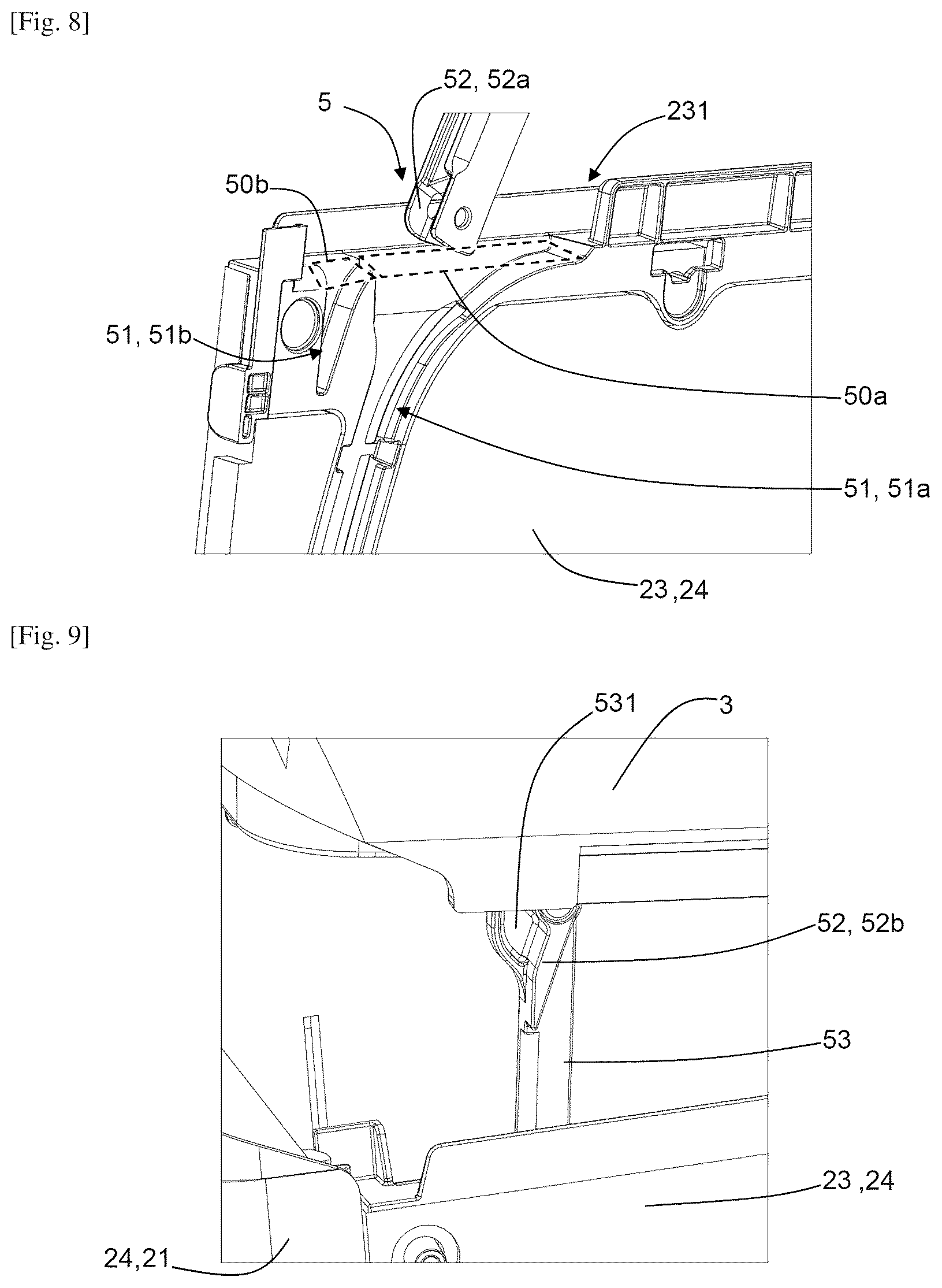 Patent US12612211 Figure 5 – Foldable parcel comprising means for guiding a cover