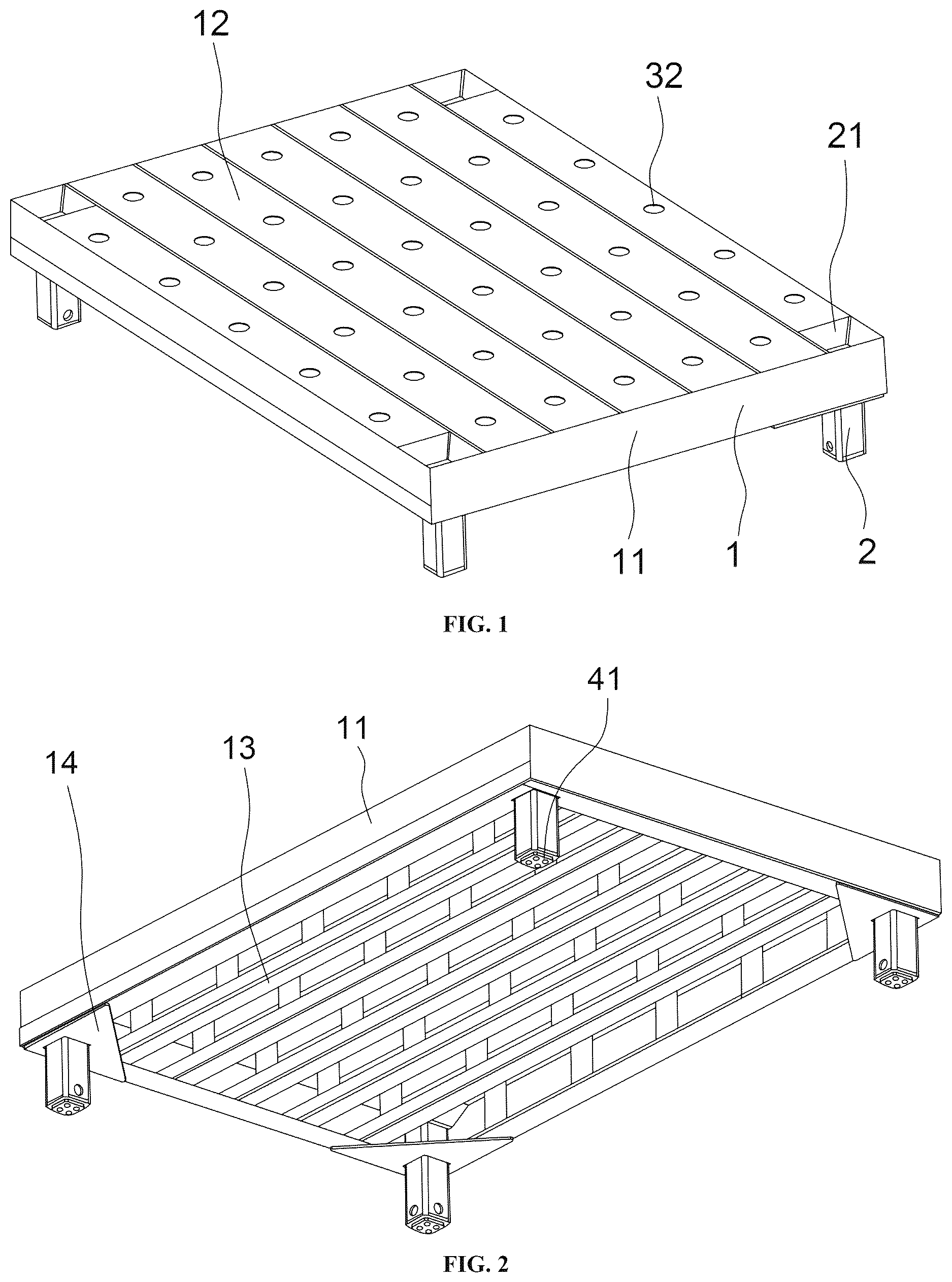 Patent US12612214 — Composite multi-functional load-bearing pallet — Figure 1