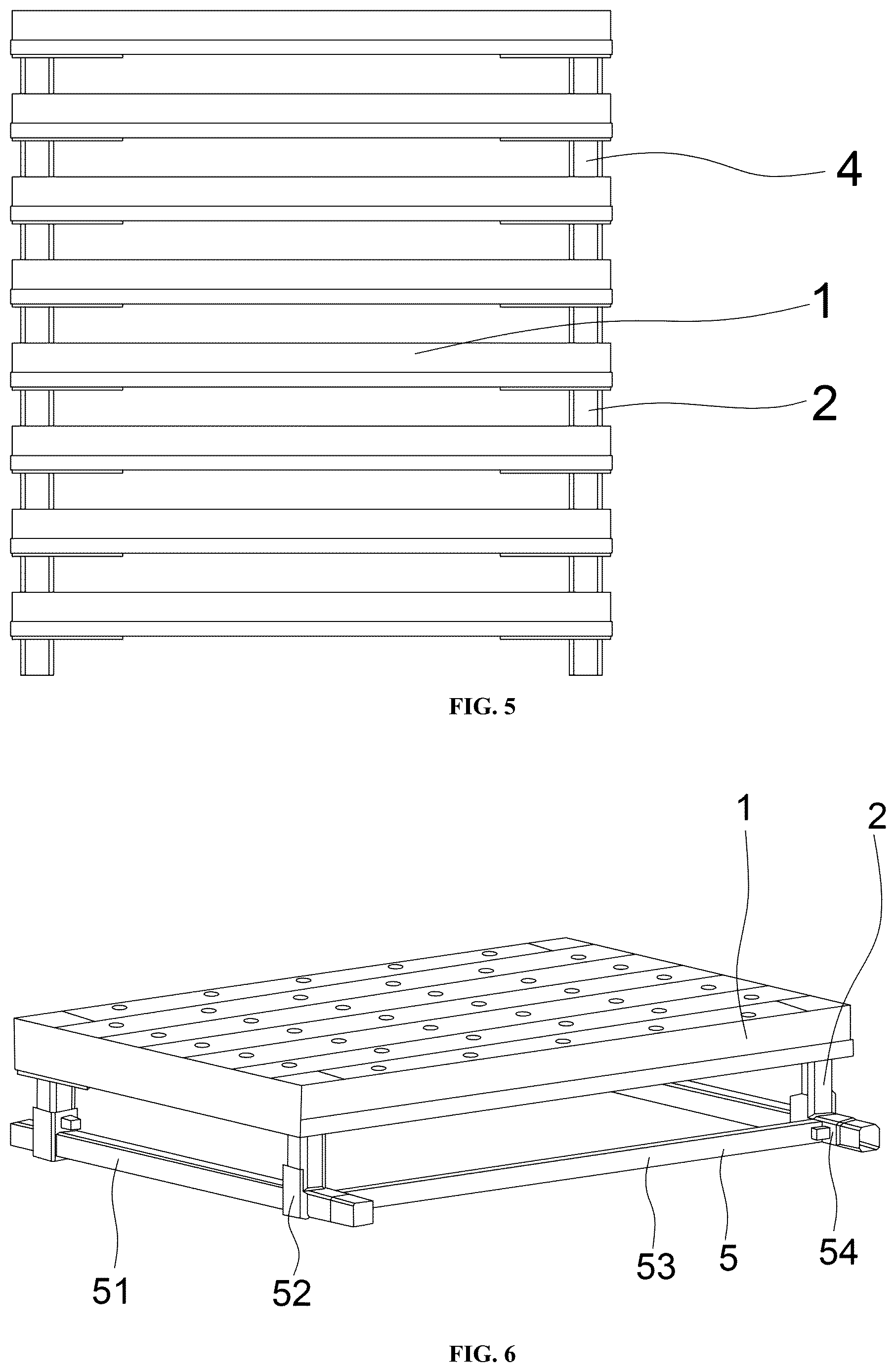 Patent US12612214 Figure 3 – Composite multi-functional load-bearing pallet