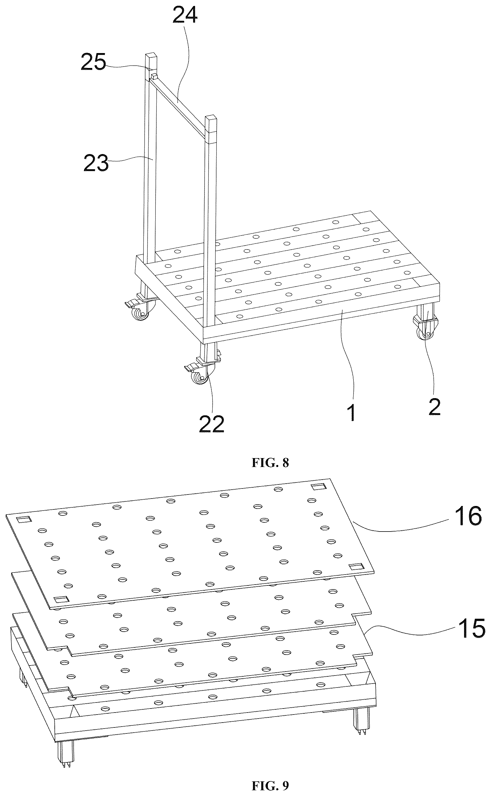 Patent US12612214 Figure 5 – Composite multi-functional load-bearing pallet