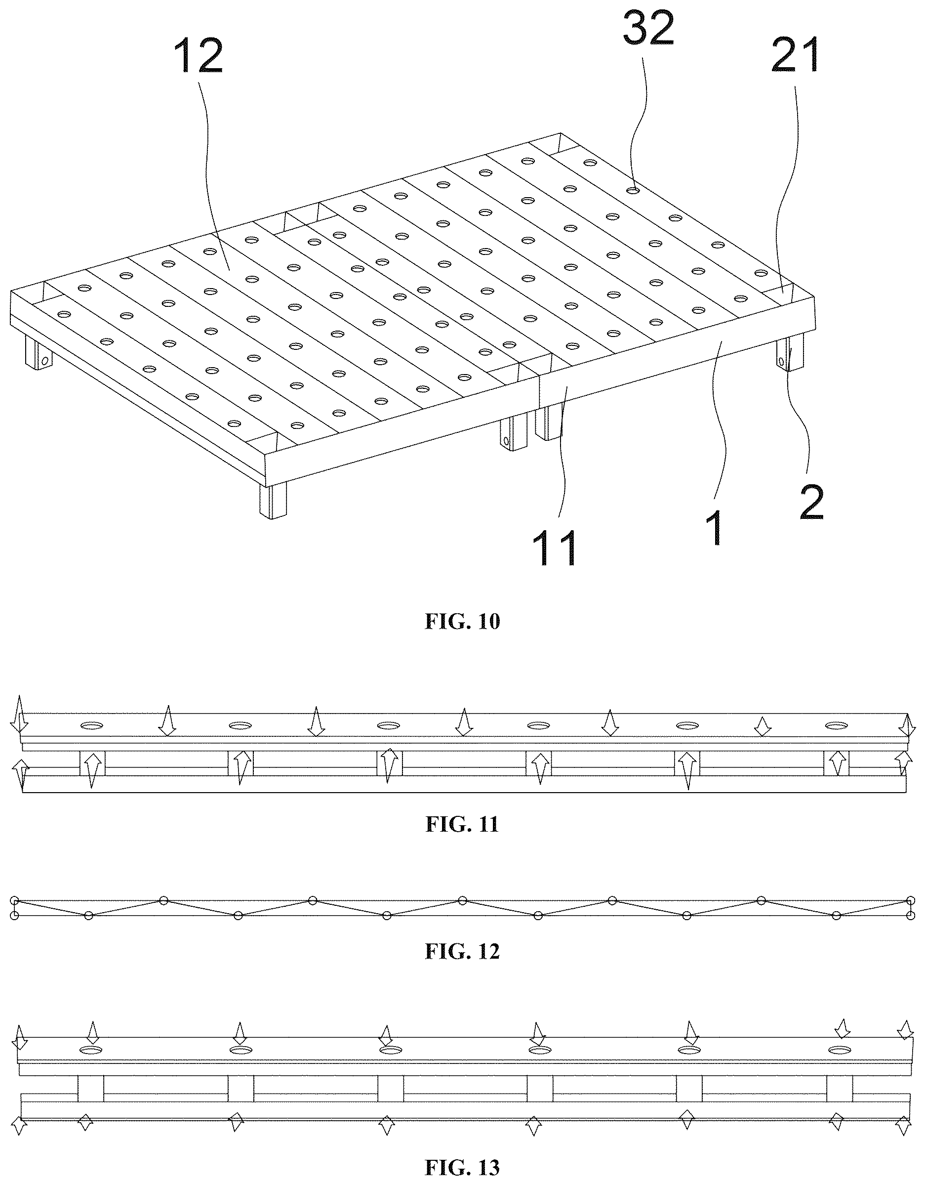 Patent US12612214 Figure 6 – Composite multi-functional load-bearing pallet