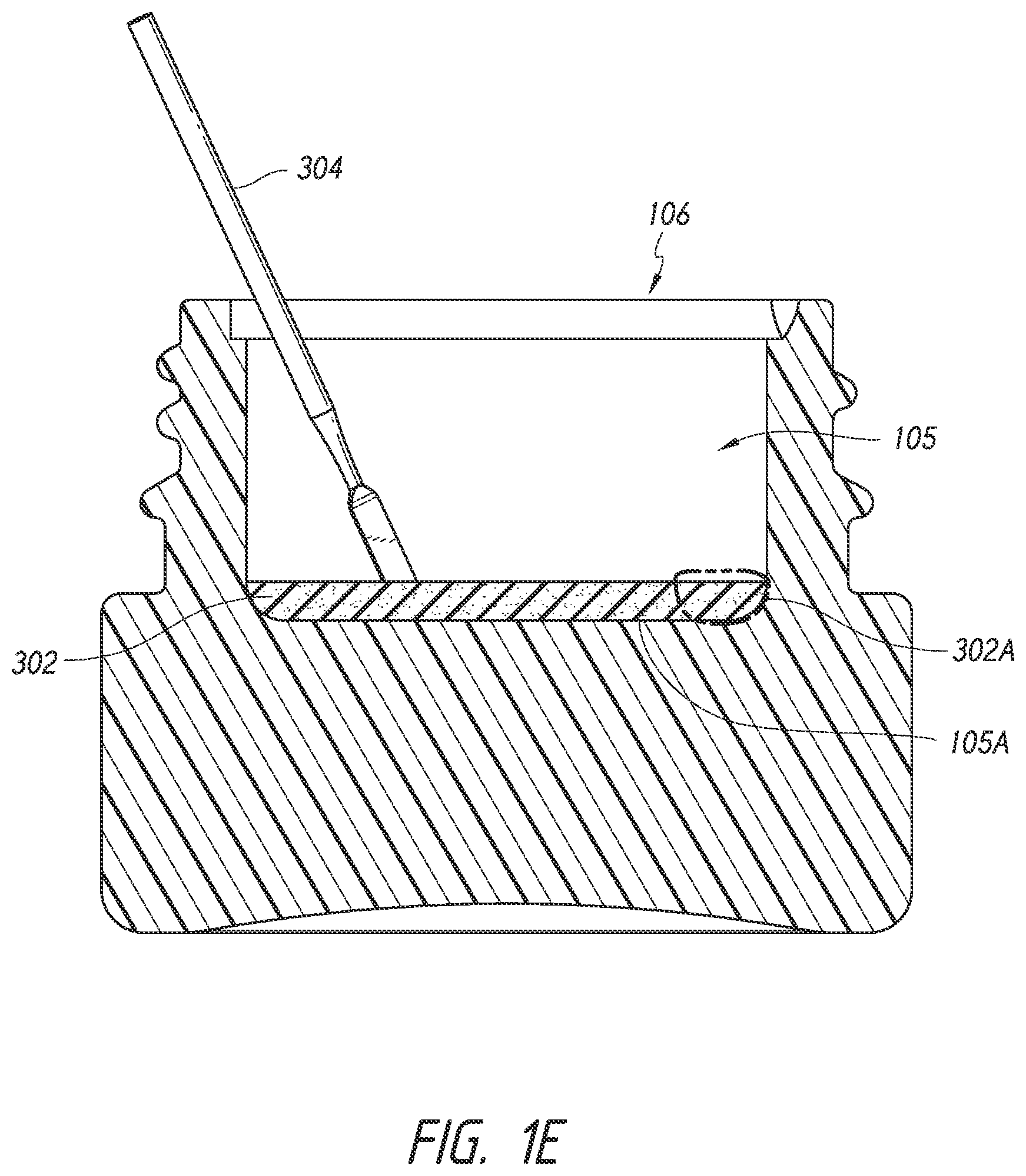 Patent US12612215 Figure 5 – Removable liner for a container