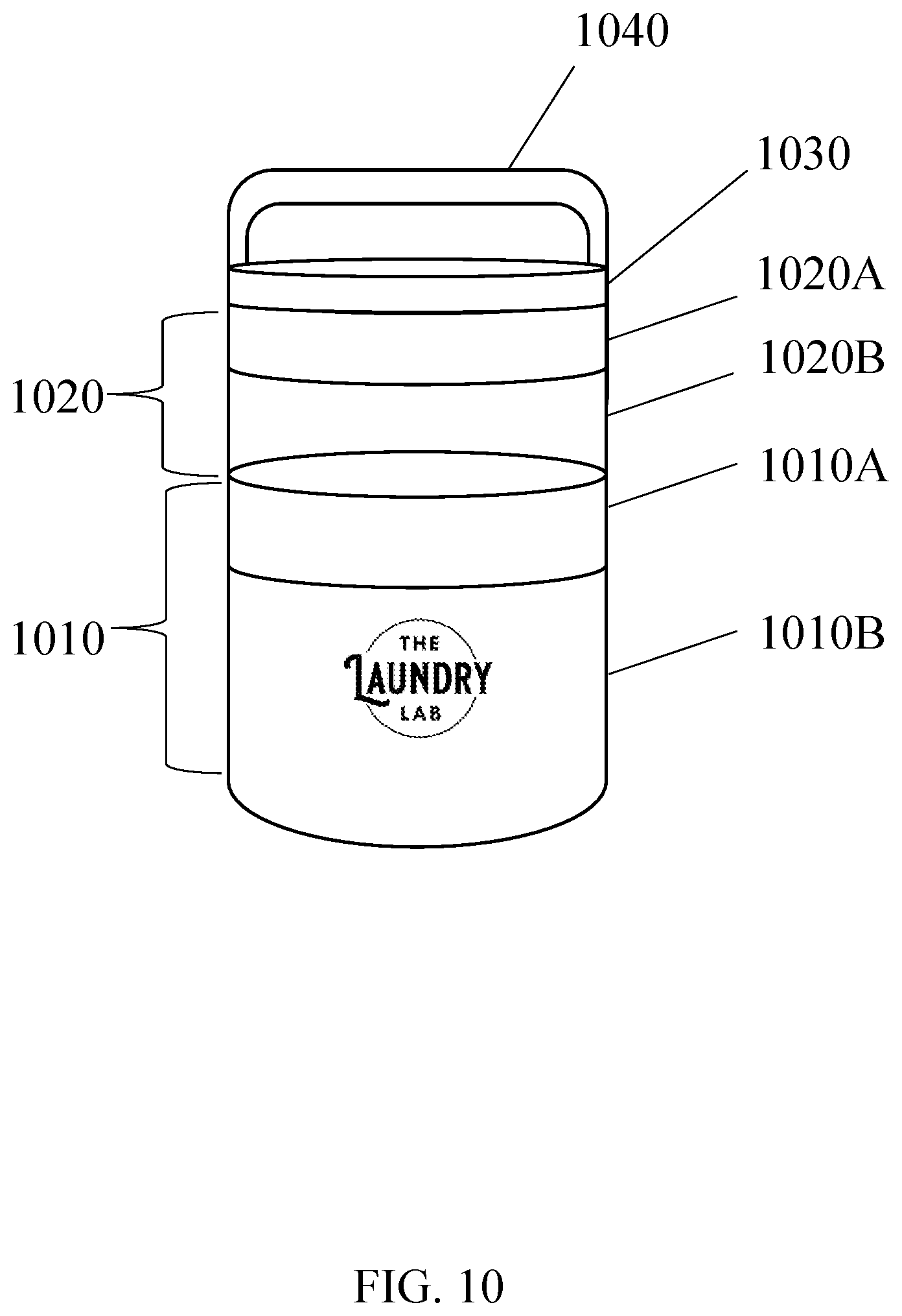 Patent US12612217 Figure 12 – Laundry lab bottle