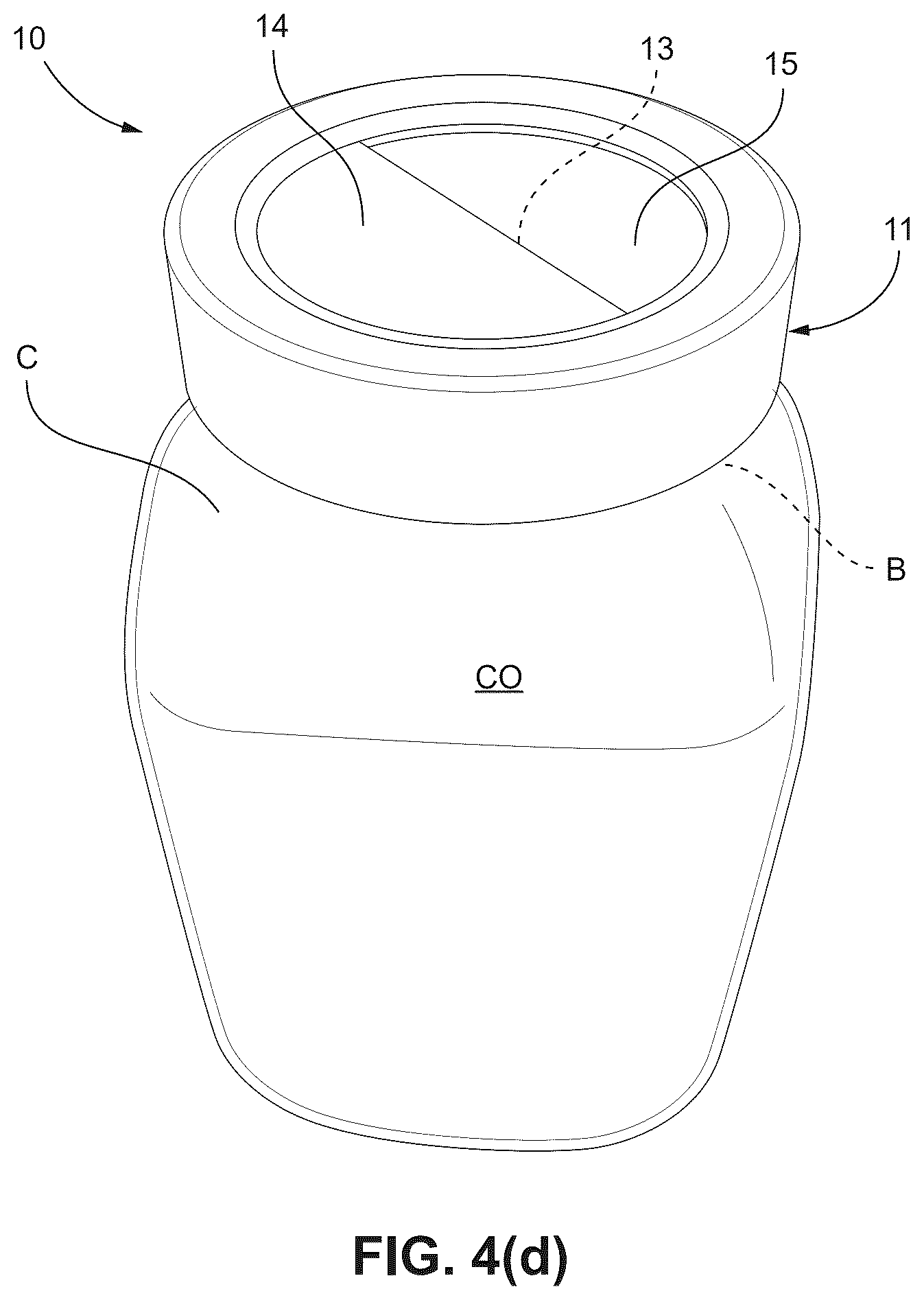 Patent US12612218 Figure 7 – Cover or cap screwable onto a container, in particular of glass, with a manual grip formed by a recess or a bar