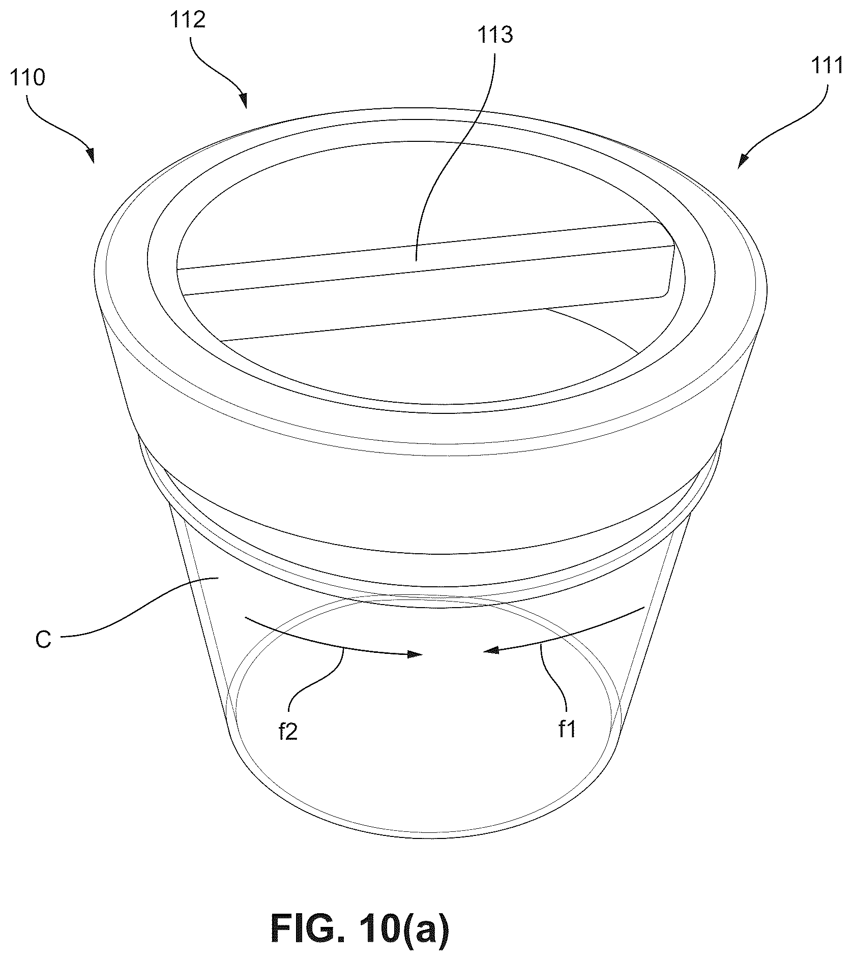 Patent US12612218 Figure 13 – Cover or cap screwable onto a container, in particular of glass, with a manual grip formed by a recess or a bar