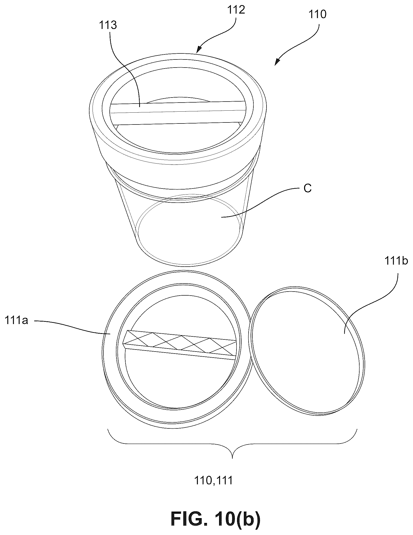 Patent US12612218 Figure 14 – Cover or cap screwable onto a container, in particular of glass, with a manual grip formed by a recess or a bar