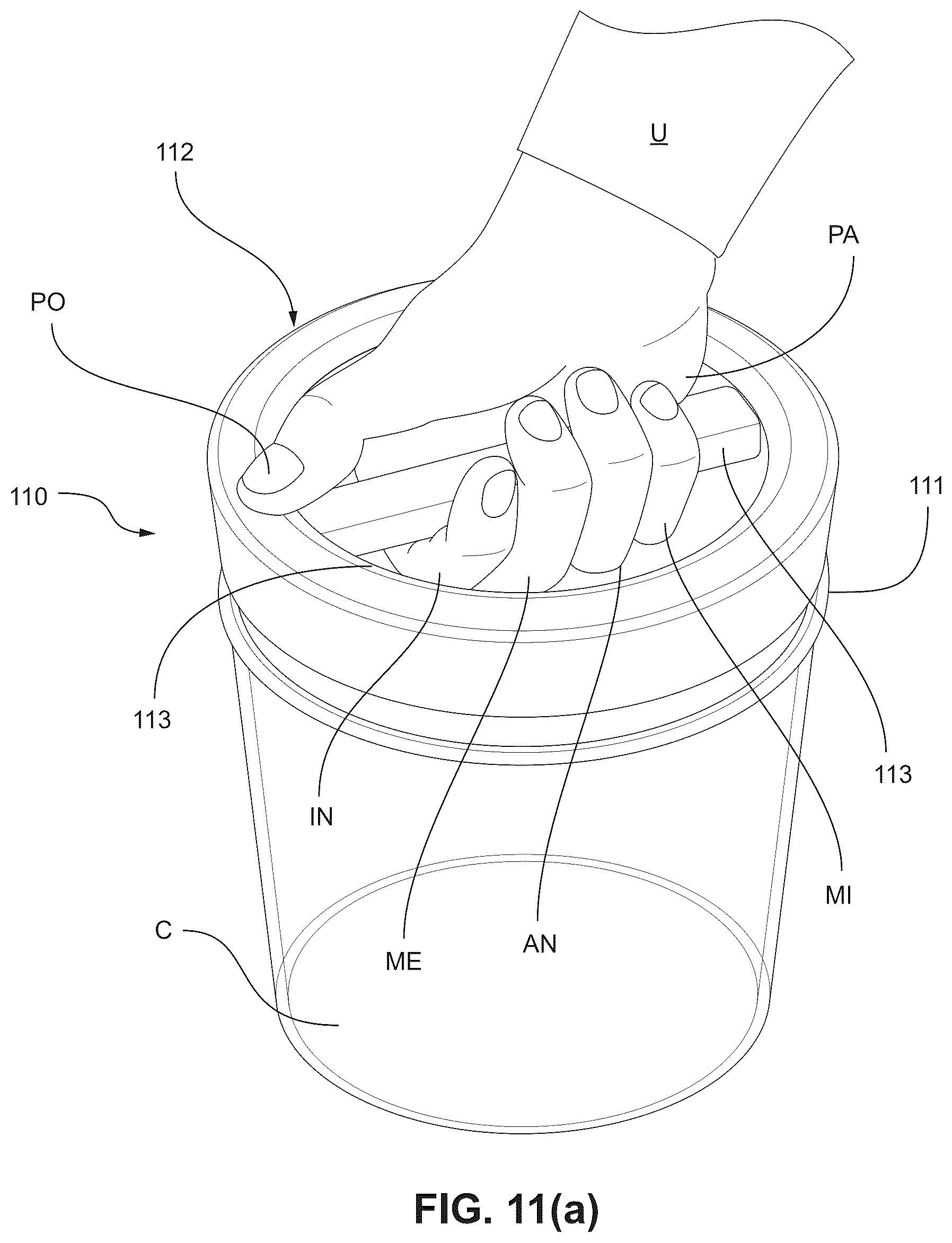 Patent US12612218 Figure 16 – Cover or cap screwable onto a container, in particular of glass, with a manual grip formed by a recess or a bar