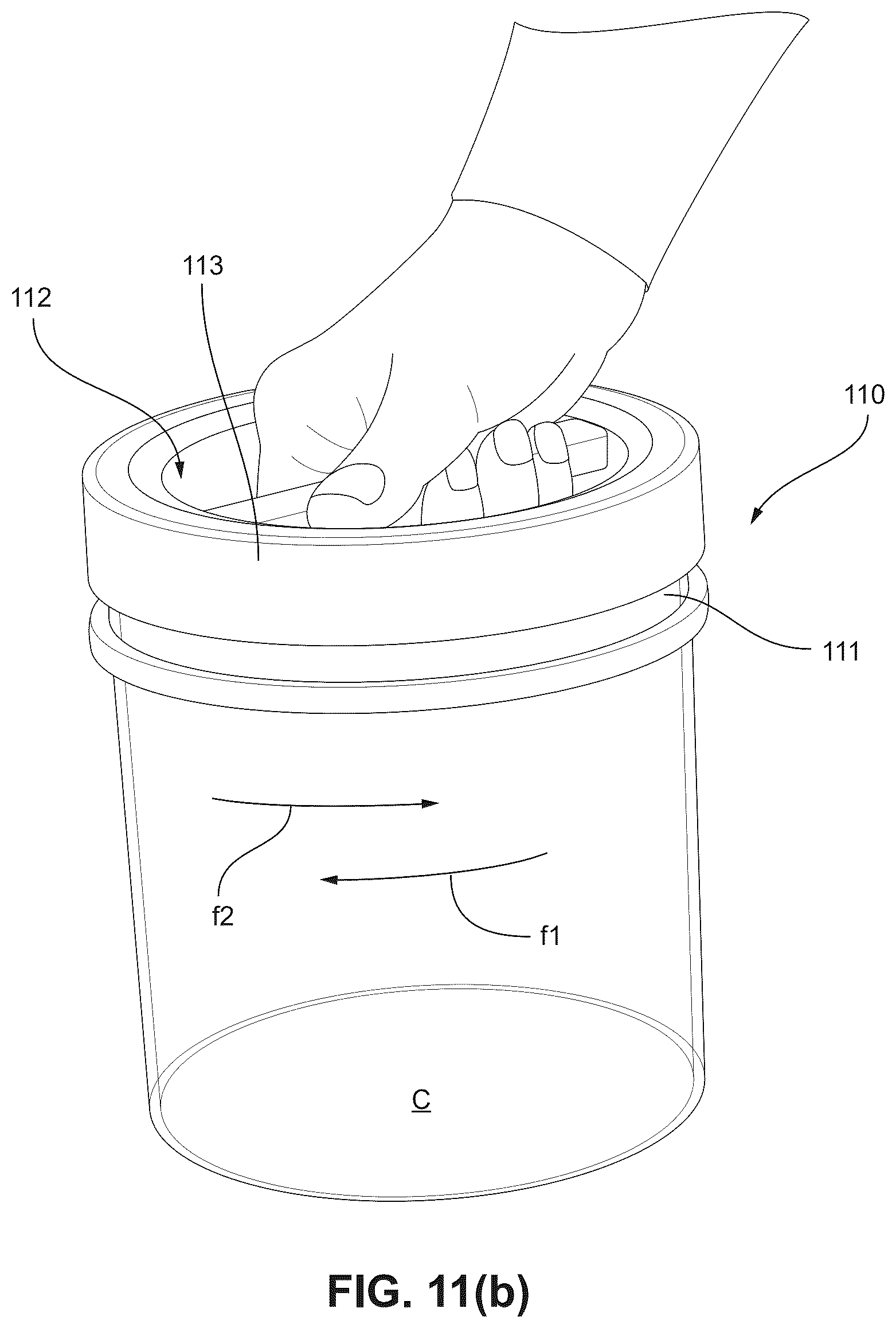 Patent US12612218 Figure 17 – Cover or cap screwable onto a container, in particular of glass, with a manual grip formed by a recess or a bar
