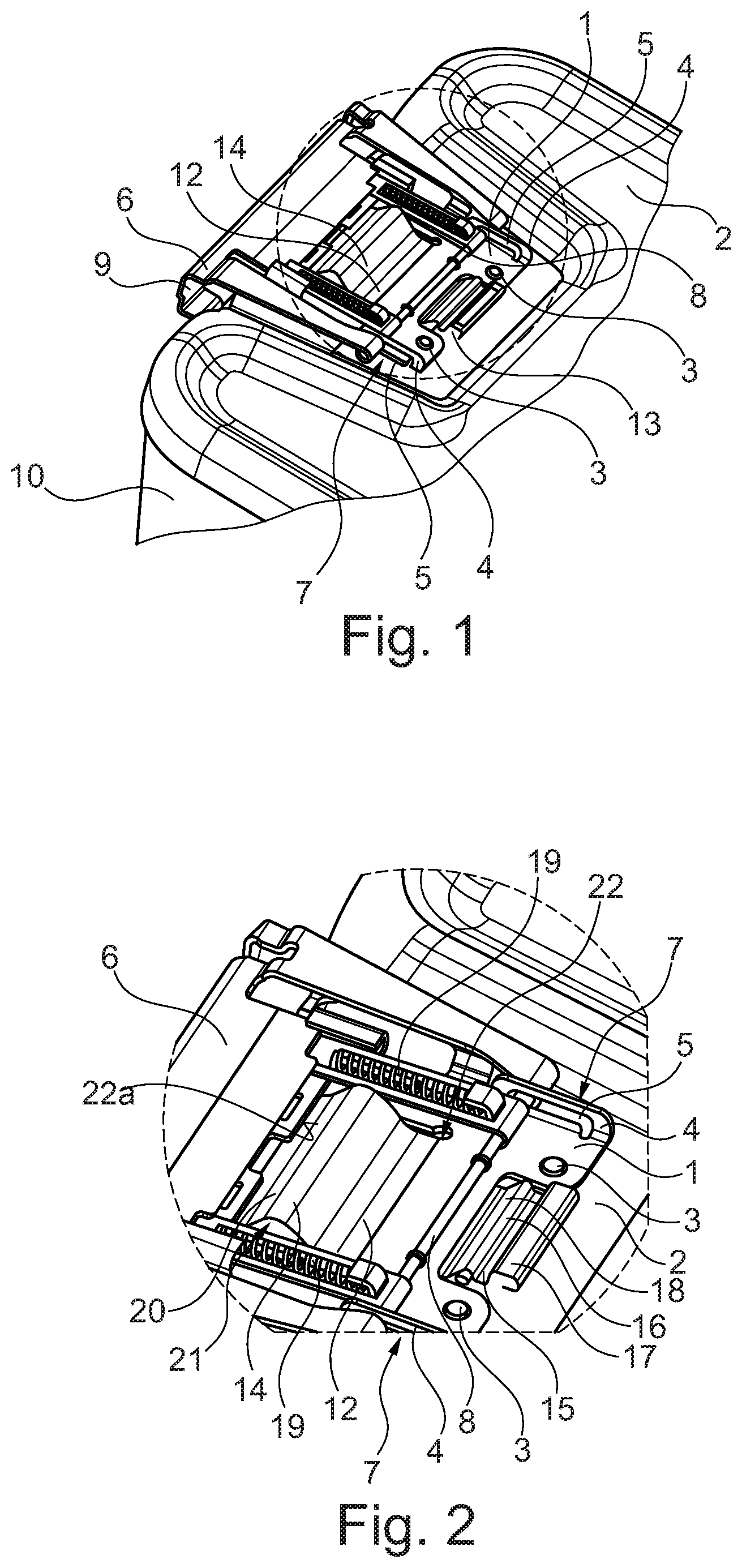 Patent US12612221 Figure 1 – Closure mechanism with locking device for sterile containers, and sterile container comprising same