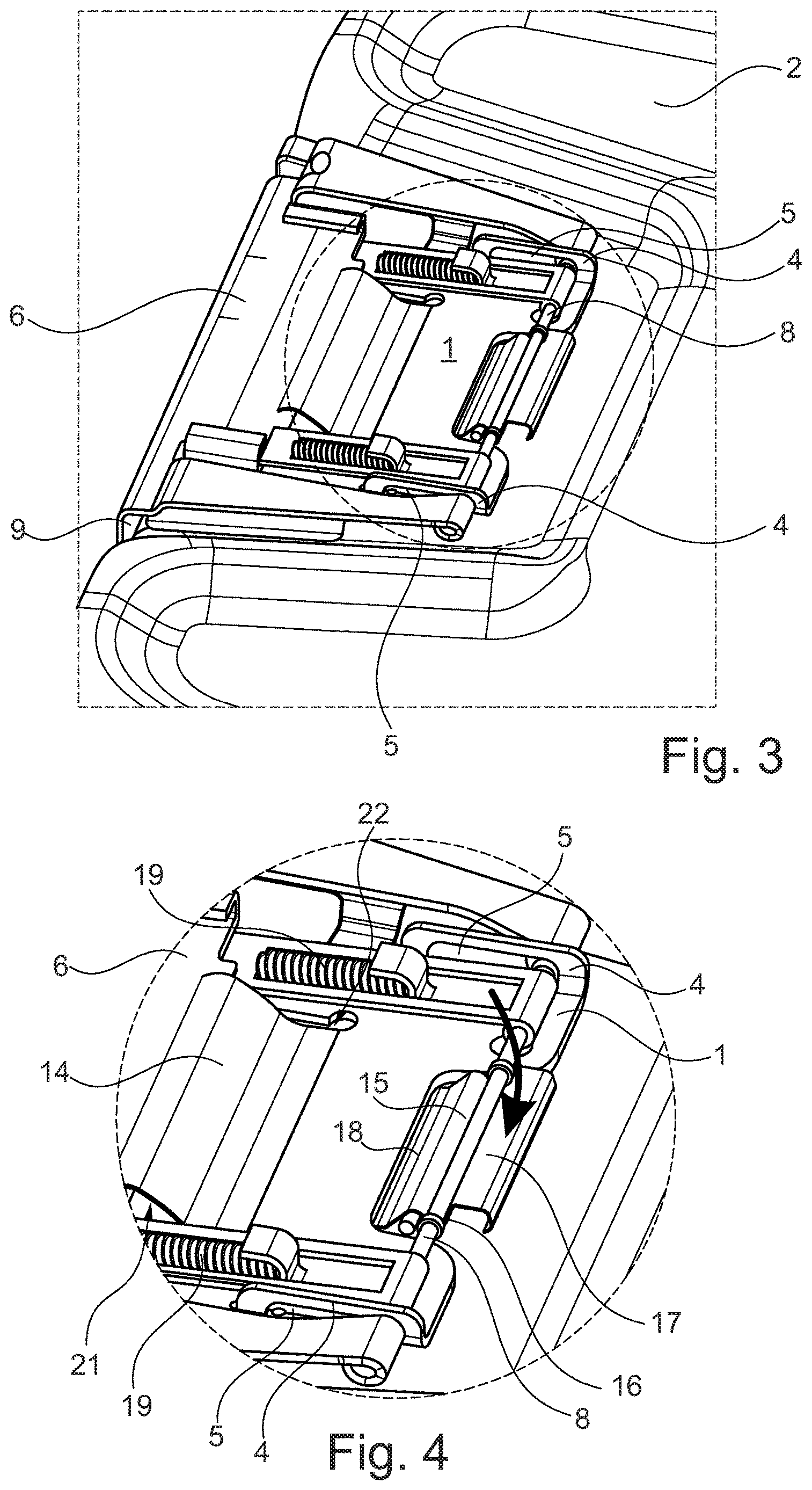 Patent US12612221 Figure 2 – Closure mechanism with locking device for sterile containers, and sterile container comprising same