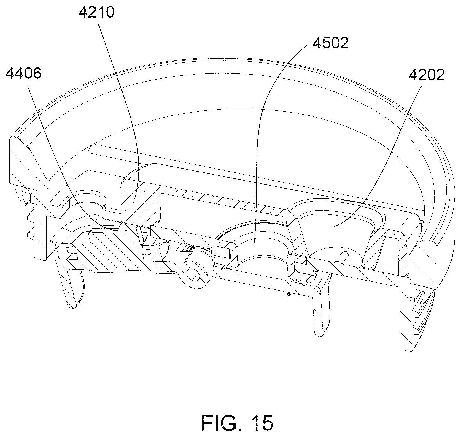 Patent US12612224 Figure 13 – Lid assembly with selectable outlets