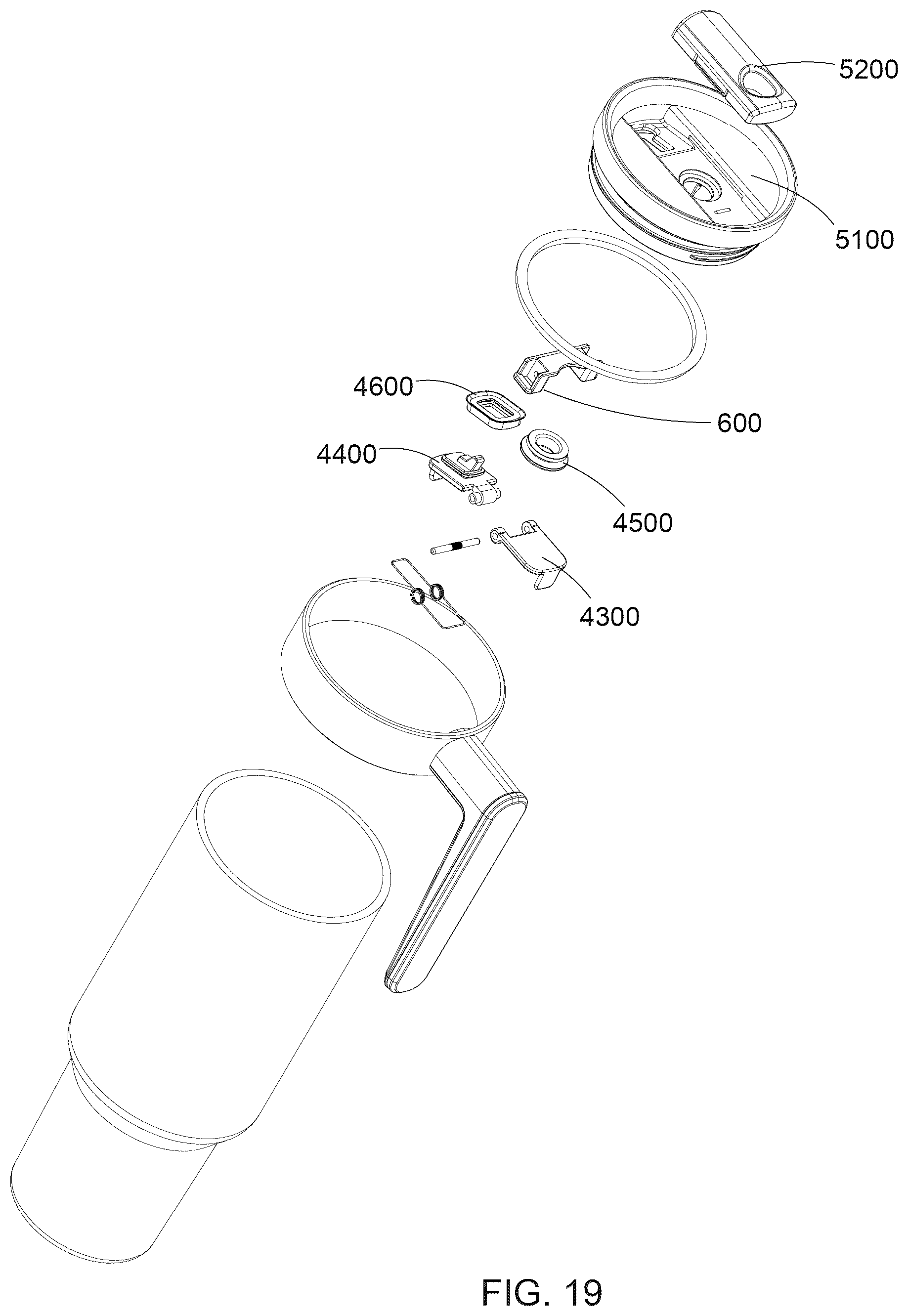 Patent US12612224 Figure 15 – Lid assembly with selectable outlets