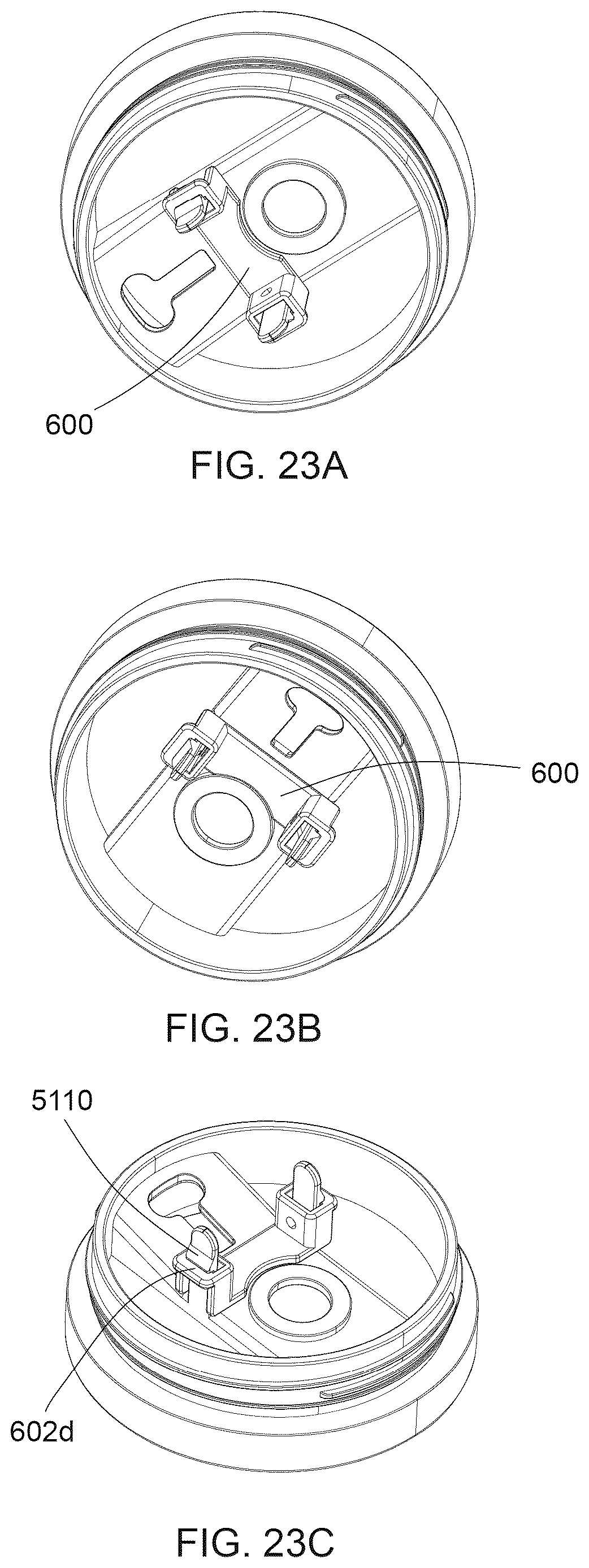 Patent US12612224 Figure 19 – Lid assembly with selectable outlets