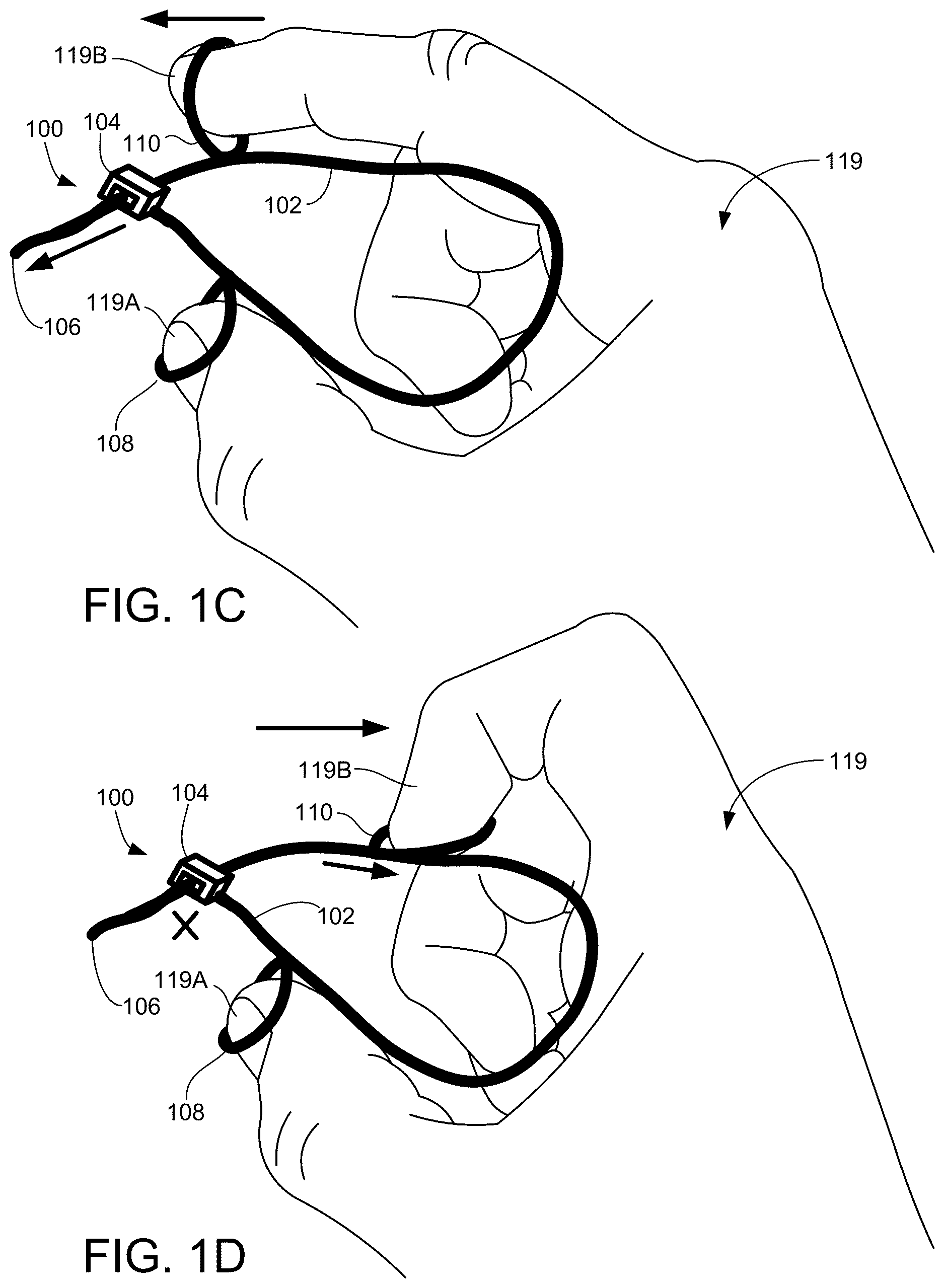 Patent US12612229 Figure 2 – Cable tie finger manipulation structure