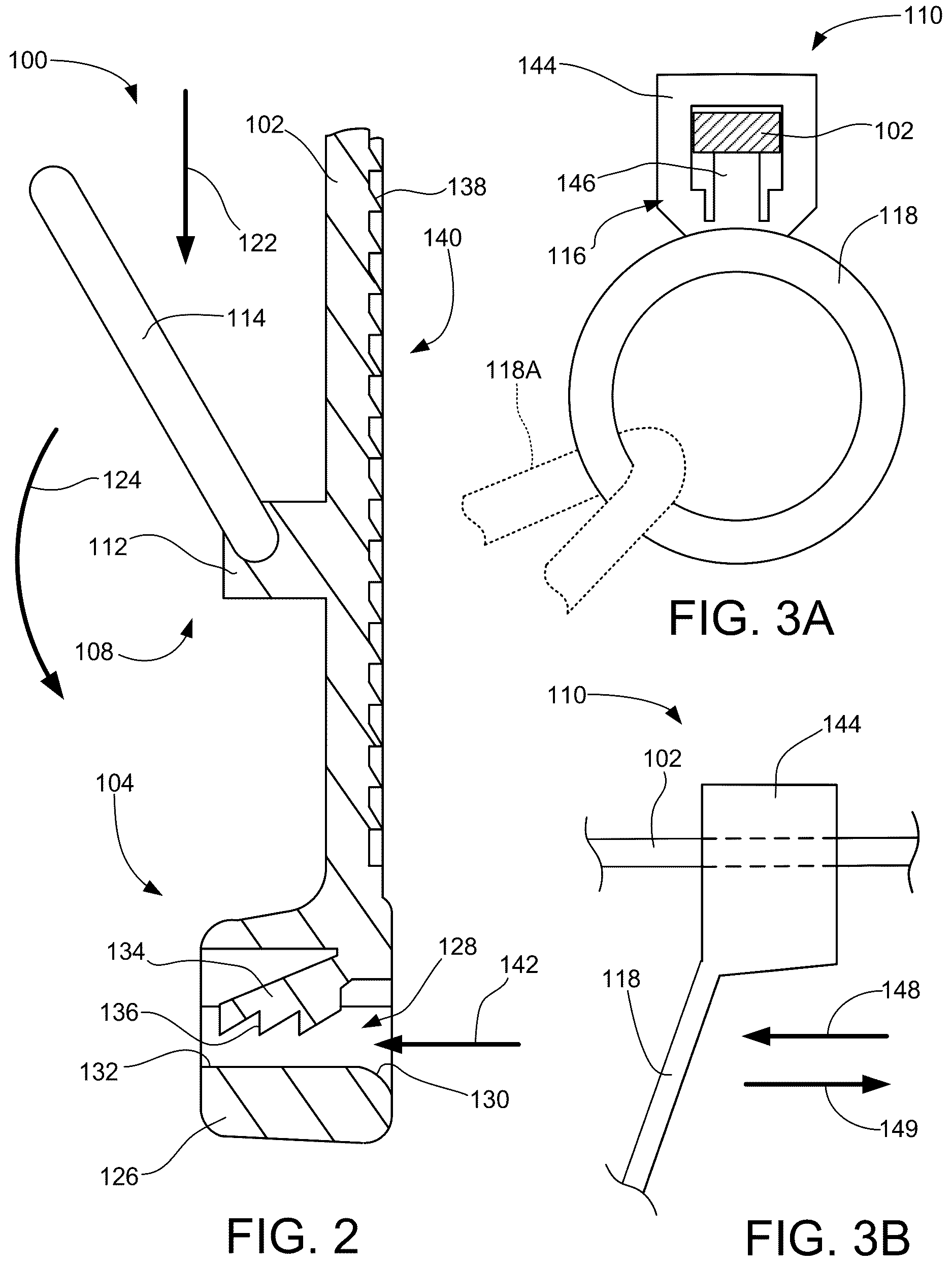 Patent US12612229 Figure 3 – Cable tie finger manipulation structure