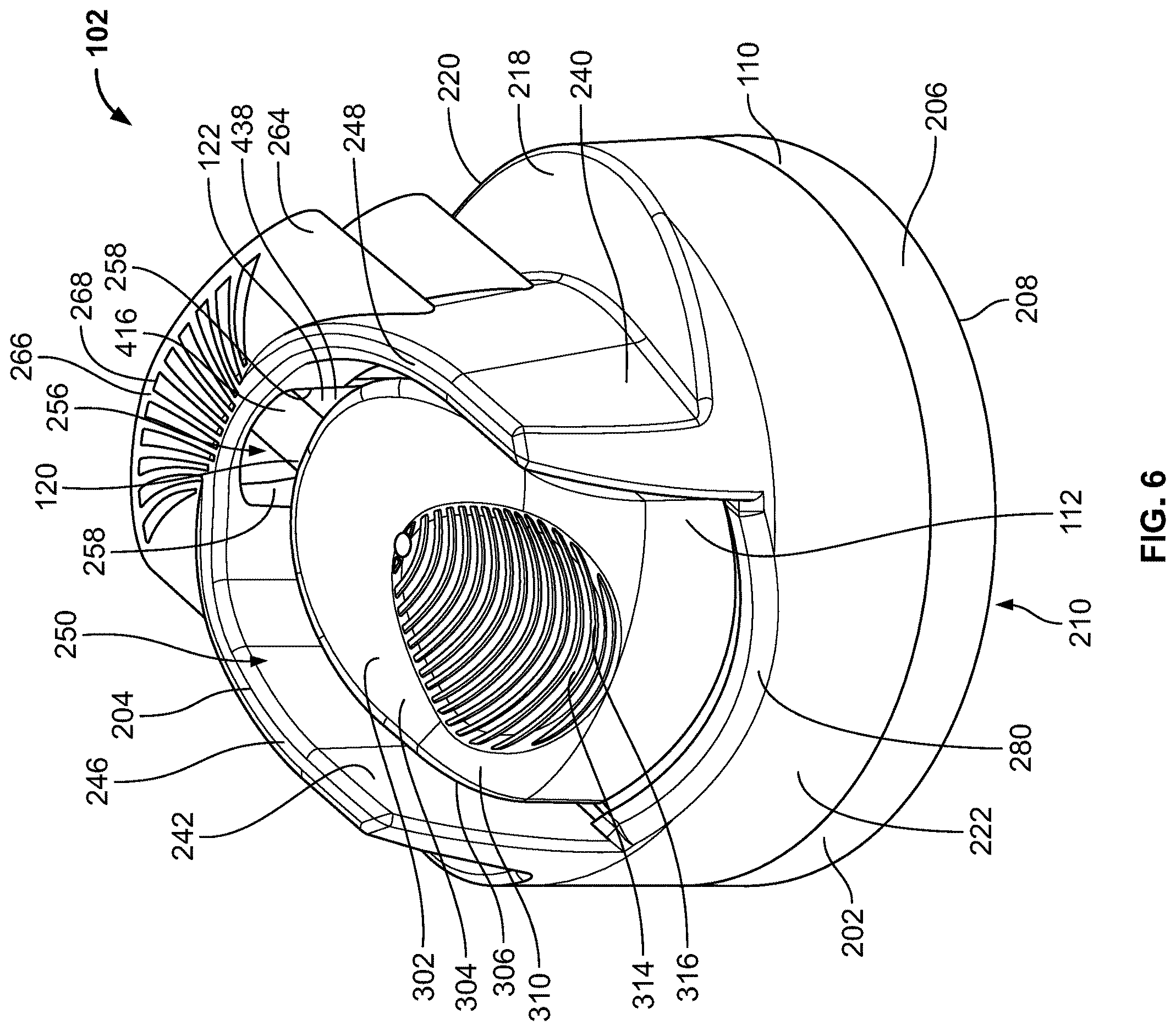 Patent US12612238 Figure 6 – Double nozzle overcap assembly