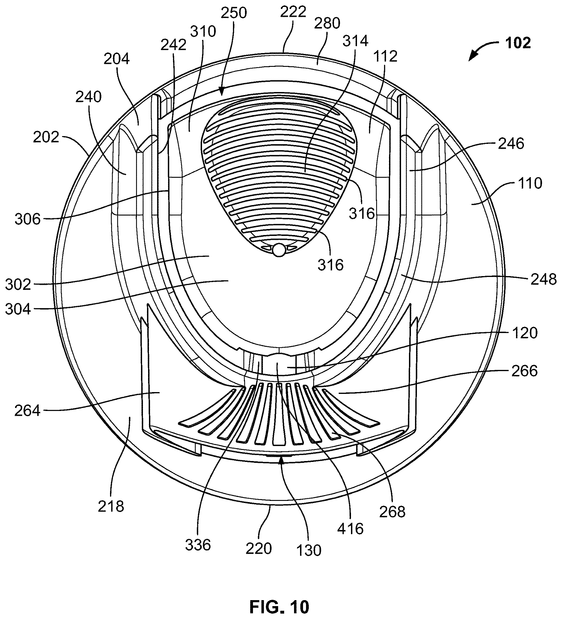 Patent US12612238 Figure 10 – Double nozzle overcap assembly