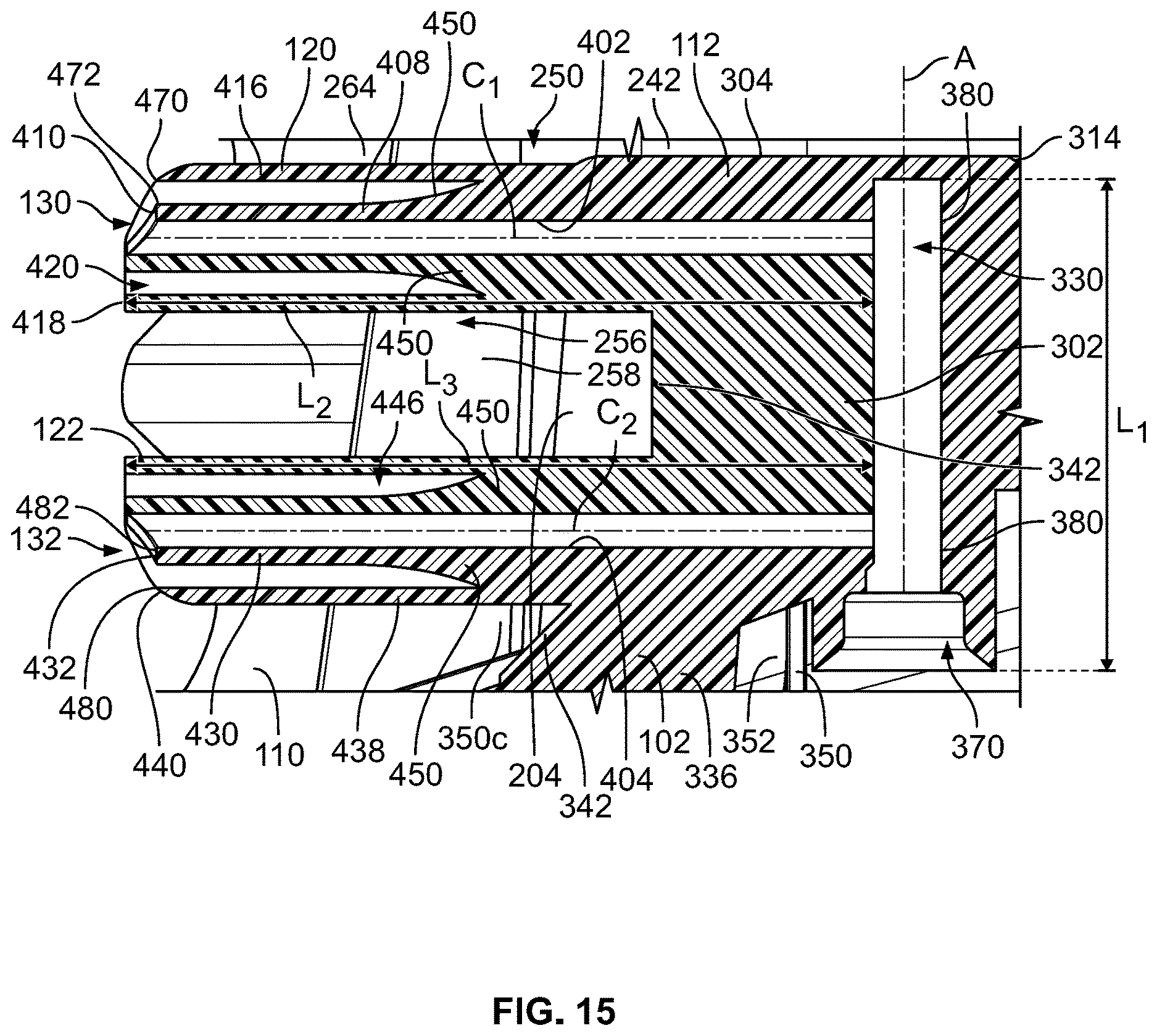 Patent US12612238 Figure 15 – Double nozzle overcap assembly