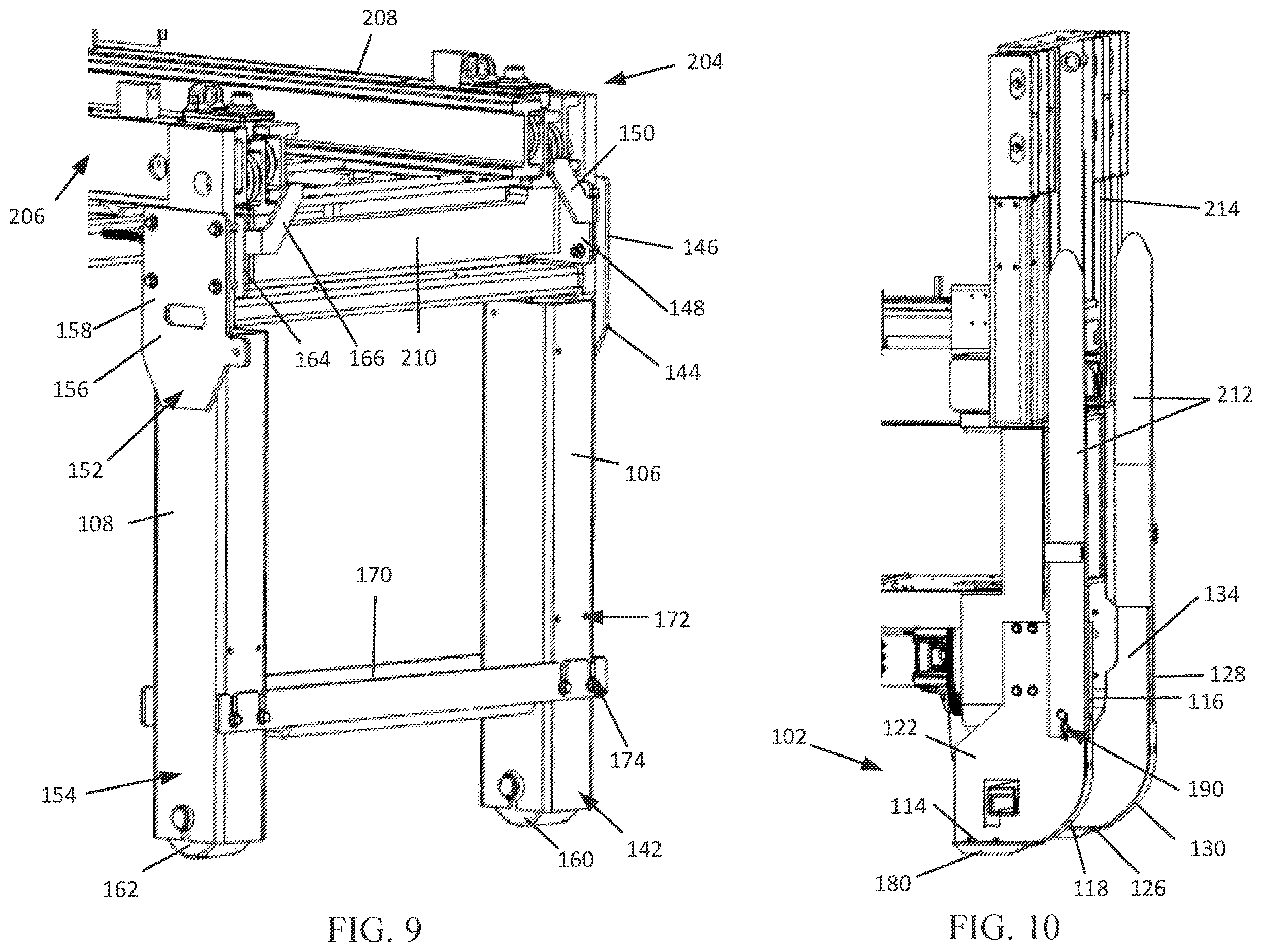 Patent US12612240 Figure 6 – Reusable cradle system and method for a material handling vehicle