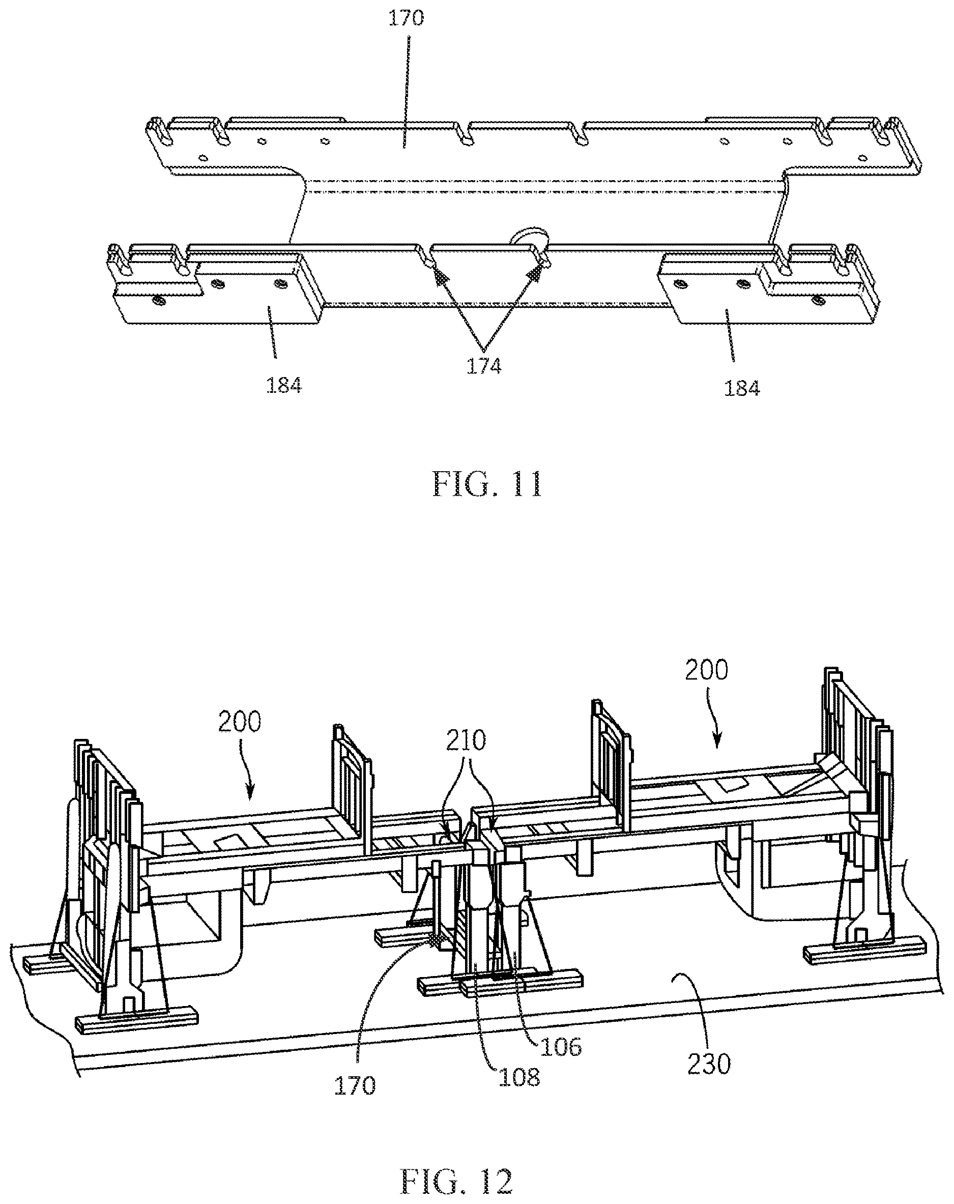 Patent US12612240 Figure 7 – Reusable cradle system and method for a material handling vehicle