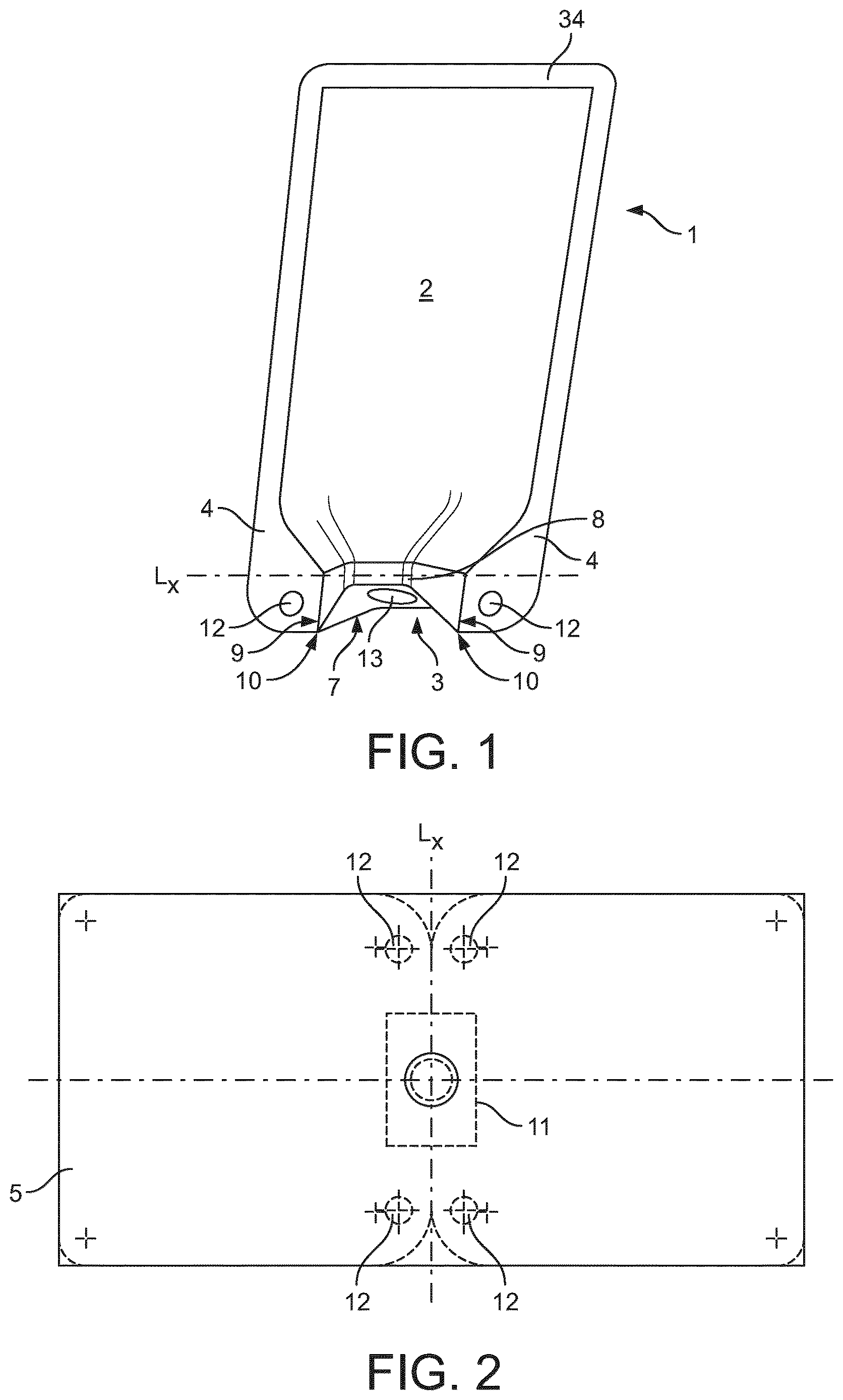 Patent US12612241 Figure 1 – Flexible package for food or beverage preparation having a rigid part