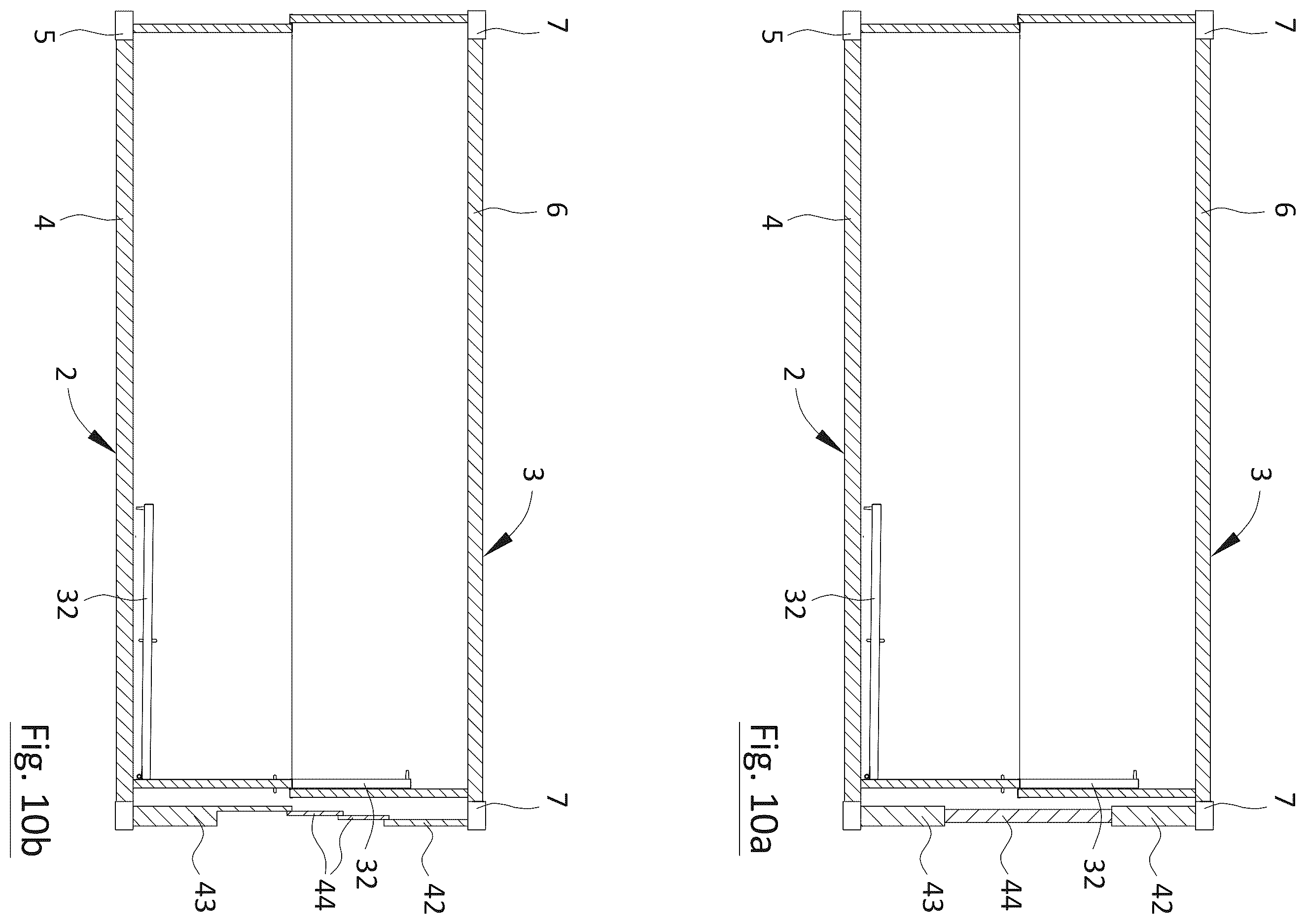 Patent US12612242 Figure 4 – Telescopic shipping container