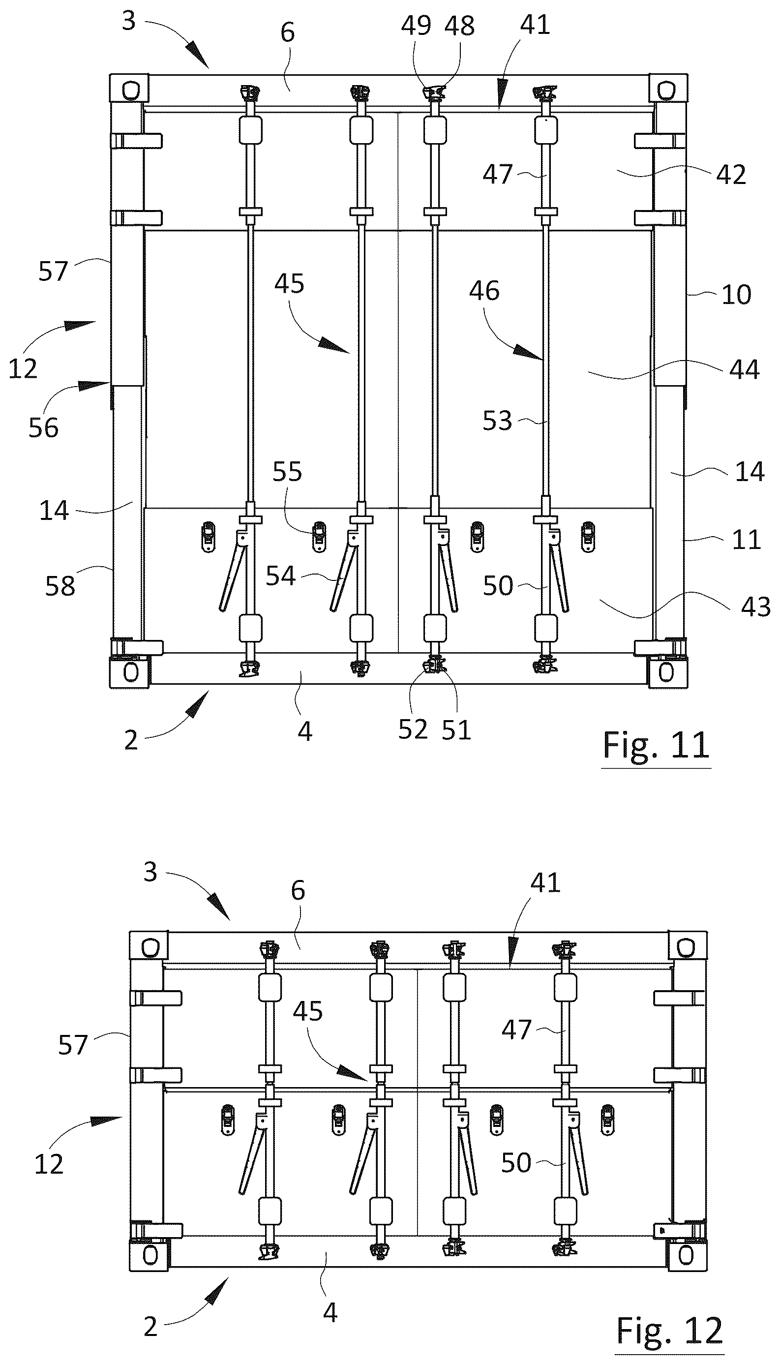 Patent US12612242 Figure 5 – Telescopic shipping container