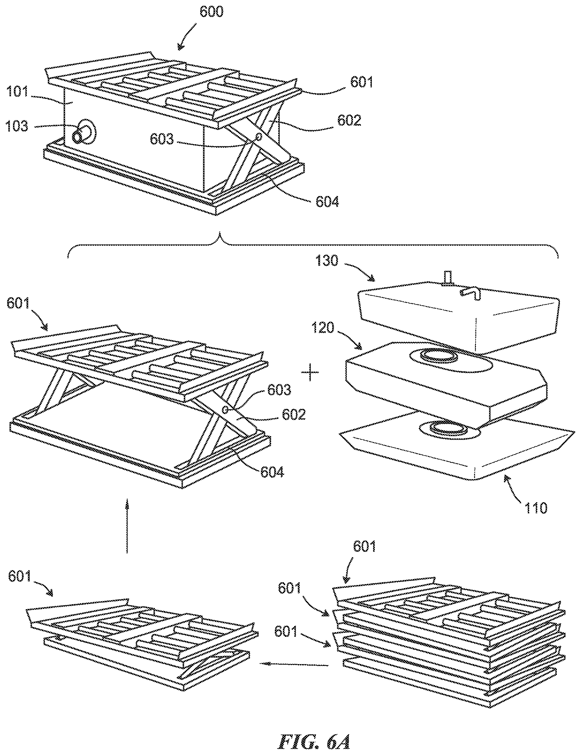 Patent US12612244 Figure 6 – Collapsible containment vessel with internal baffles (CCViB)