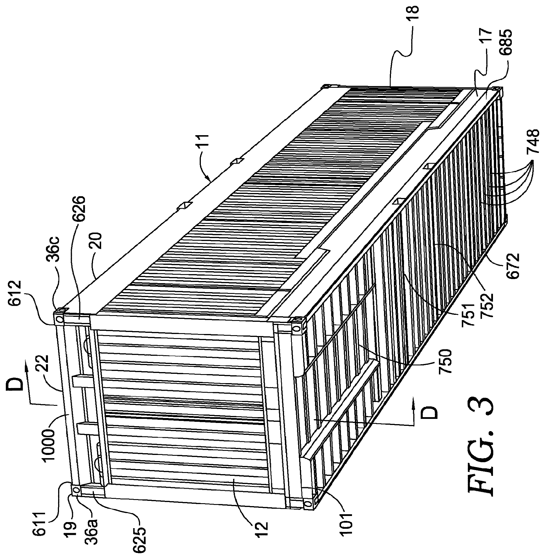 Patent US12612245 Figure 3 – Folding container