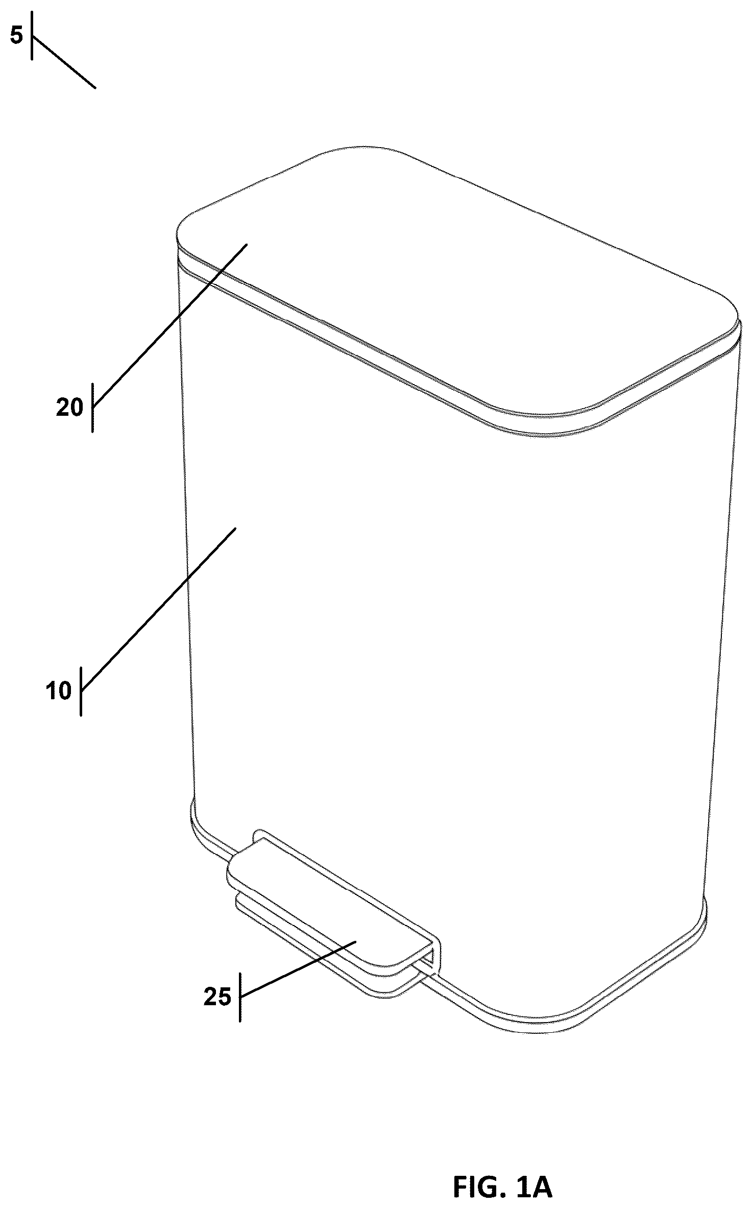 Patent US12612246 — Trash can with integrated air evacuation system — Figure 1