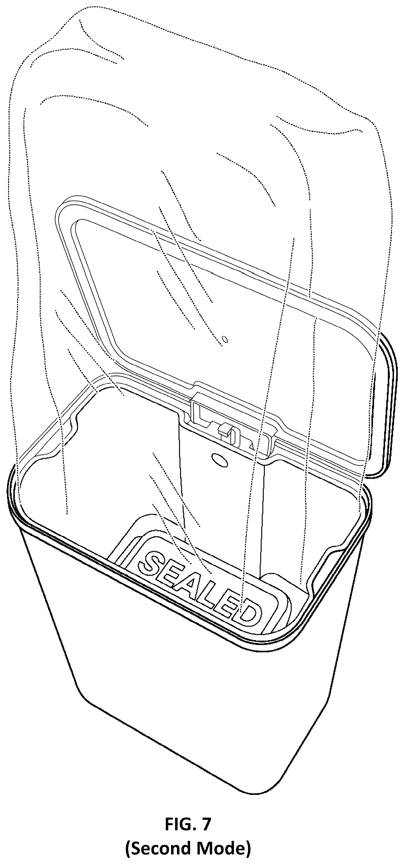 Patent US12612246 Figure 10 – Trash can with integrated air evacuation system