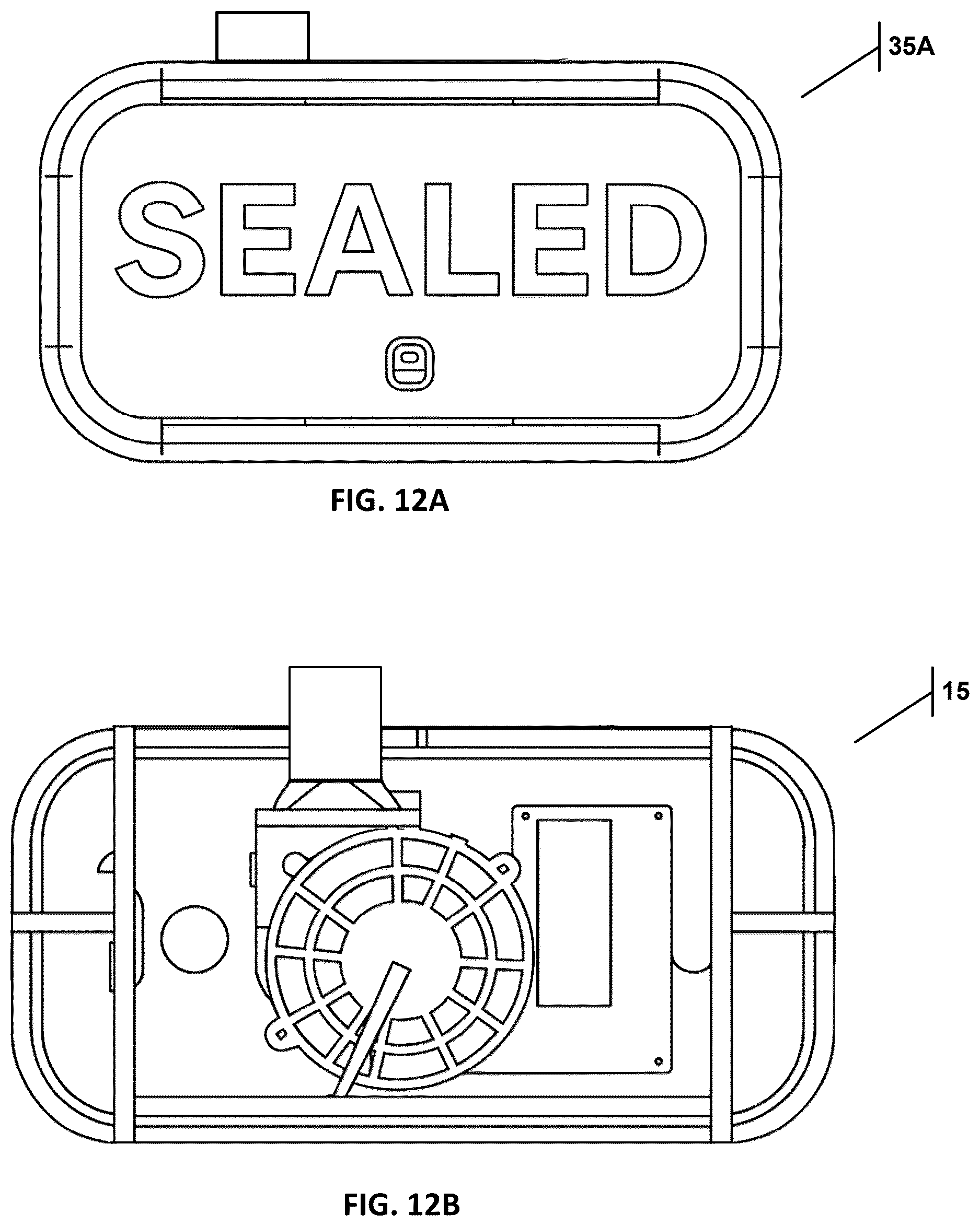 Patent US12612246 Figure 14 – Trash can with integrated air evacuation system
