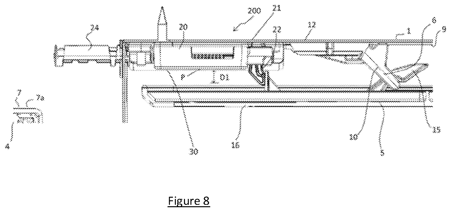 Patent US12612247 Figure 8 – Container apparatus and a container mounting collar
