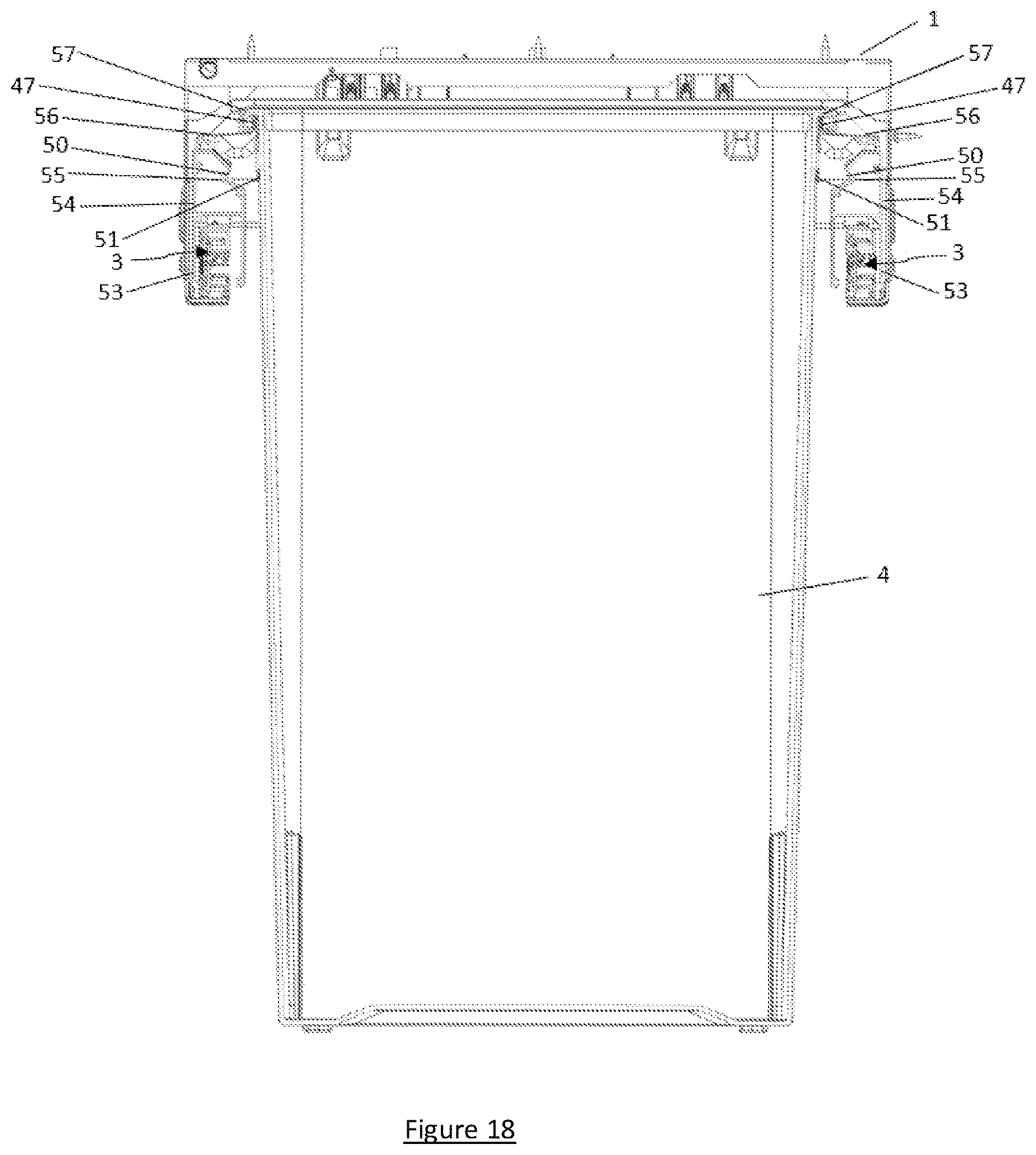 Patent US12612247 Figure 18 – Container apparatus and a container mounting collar