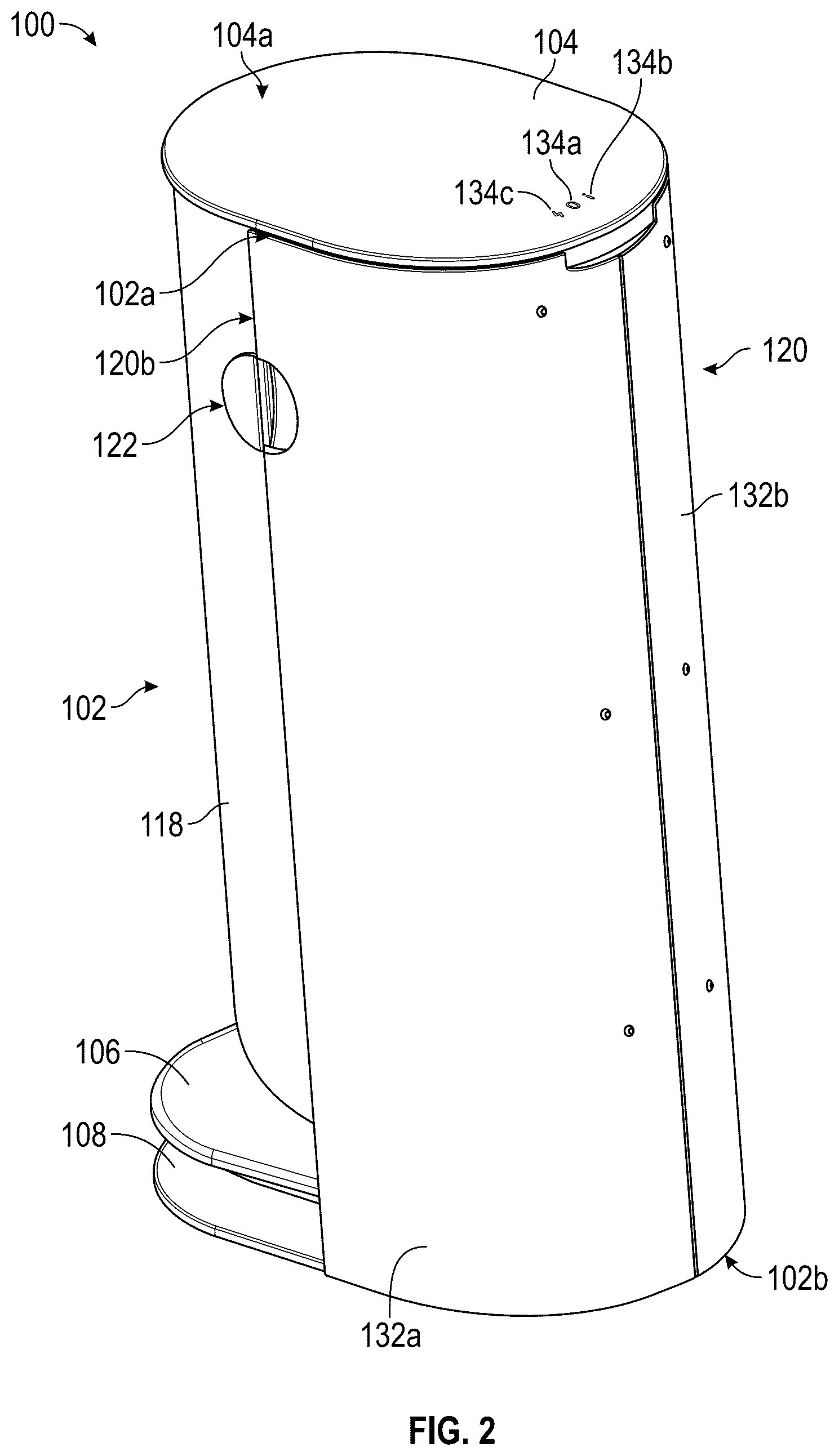 Patent US12612248 Figure 2 – Refuse container for blocking odor of disposed materials