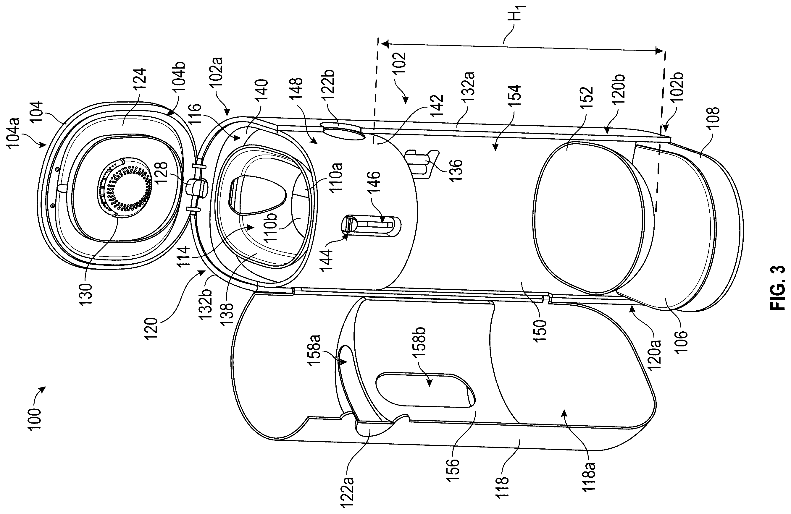 Patent US12612248 Figure 3 – Refuse container for blocking odor of disposed materials