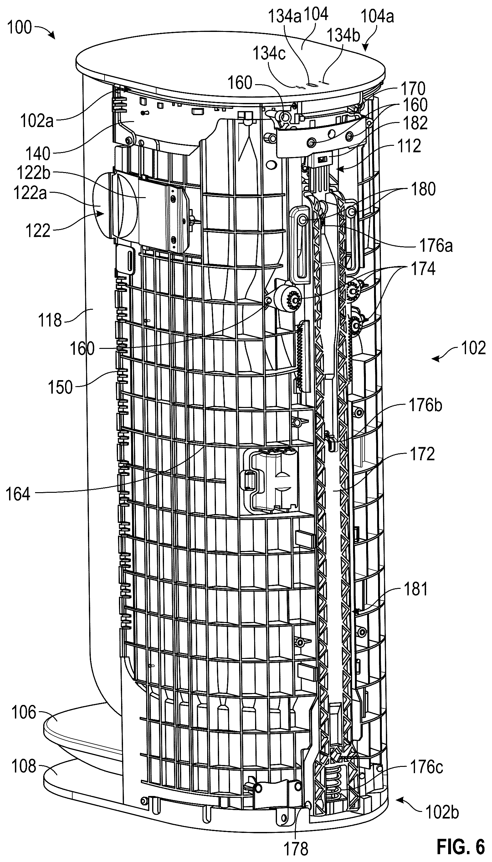Patent US12612248 Figure 6 – Refuse container for blocking odor of disposed materials
