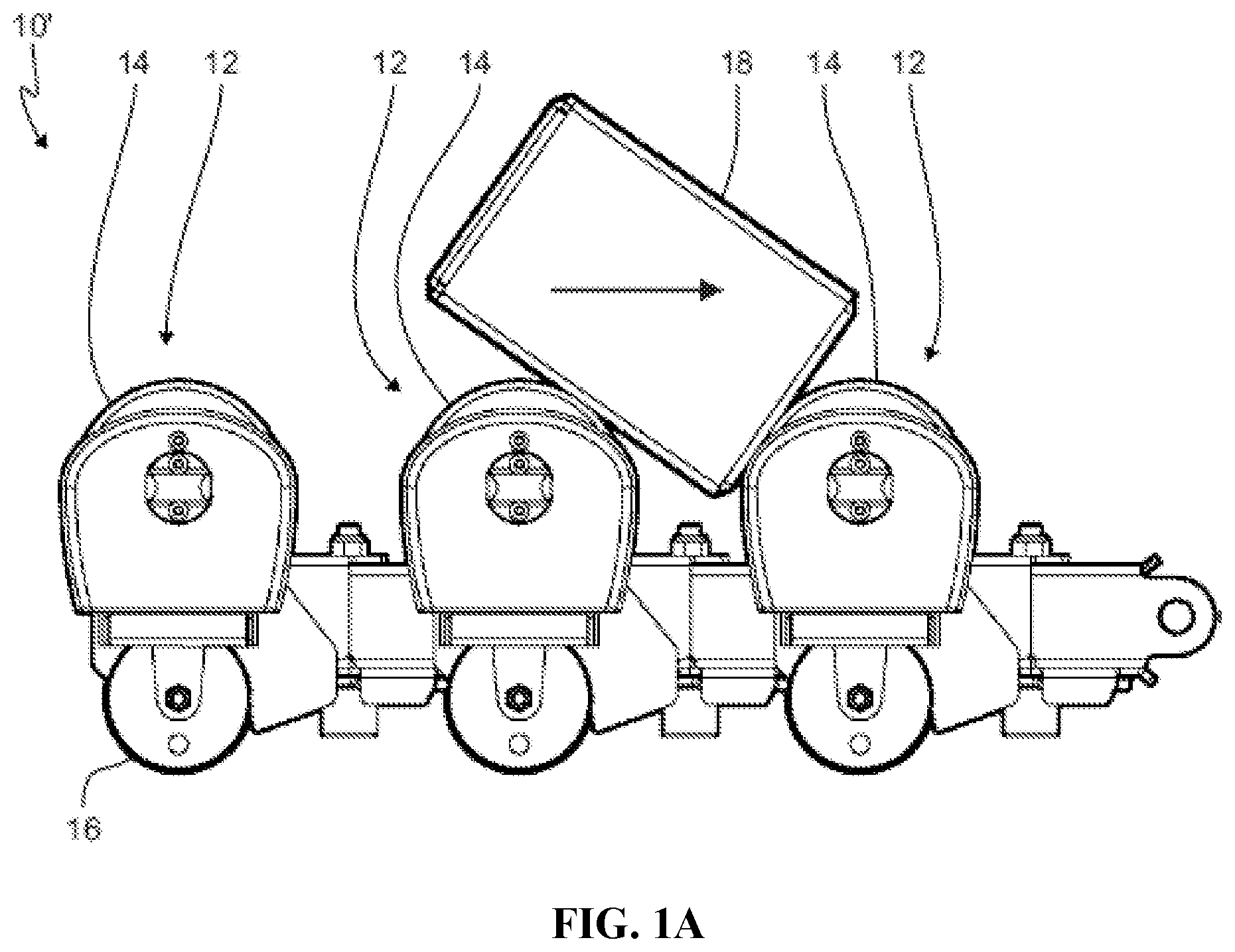 Patent US12612255 Figure 1 – Product conveying system and product support system